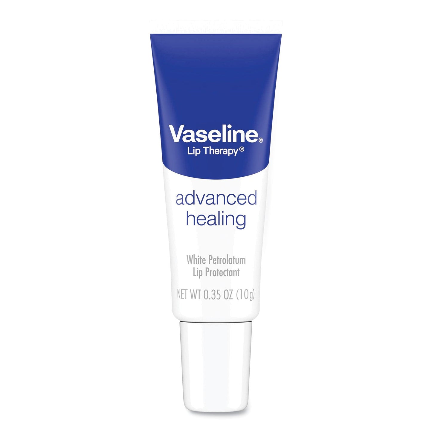 Vaseline Lip Therapy Advanced Lip Balm, Original, 0.35 oz Tube, 72/Carton