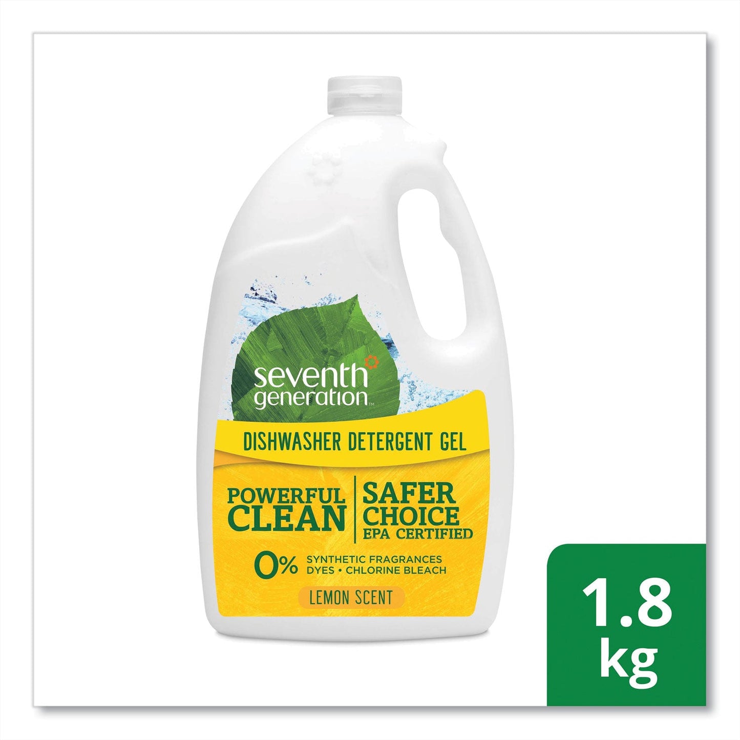 Seventh Generation Natural Automatic Dishwasher Gel, Lemon, Jumbo 70 oz Bottle, 6/CT