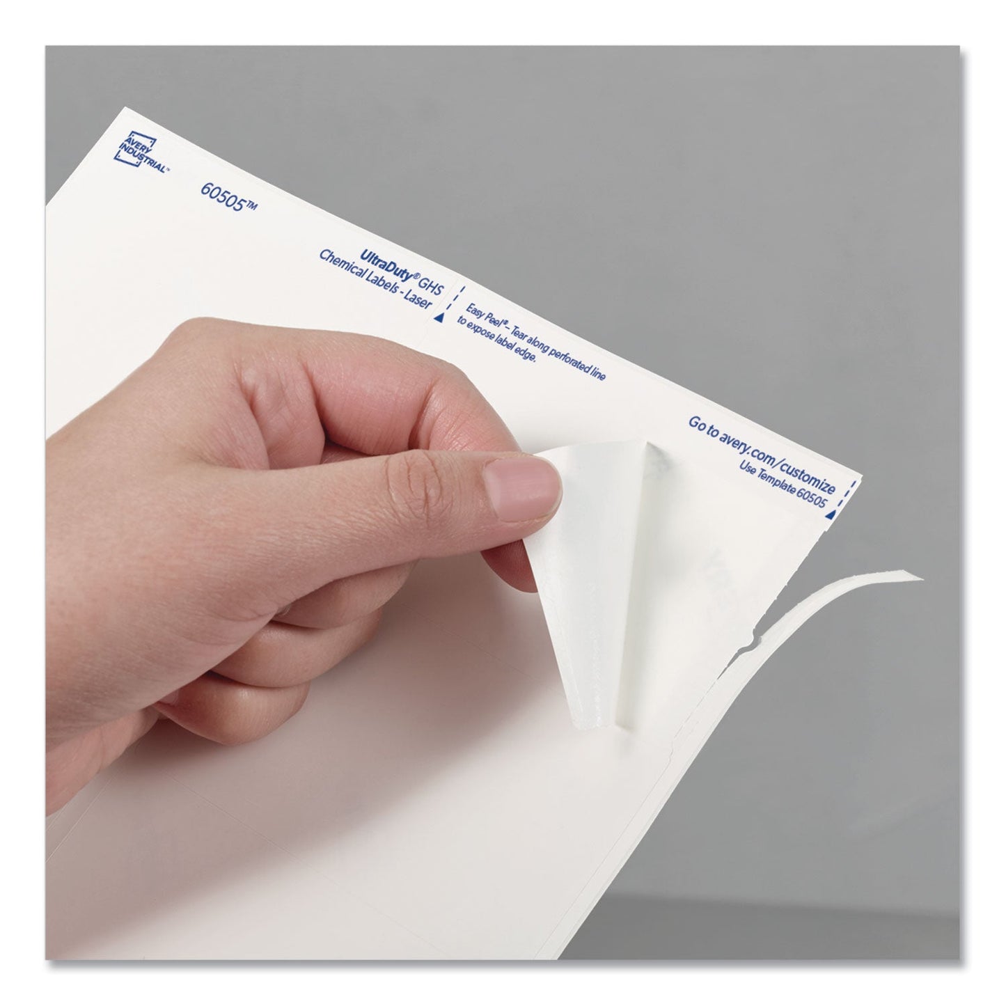 Avery UltraDuty GHS Chemical Waterproof and UV Resistant Labels, 2 x 4, White, 10/Sheet, 50 Sheets/Box