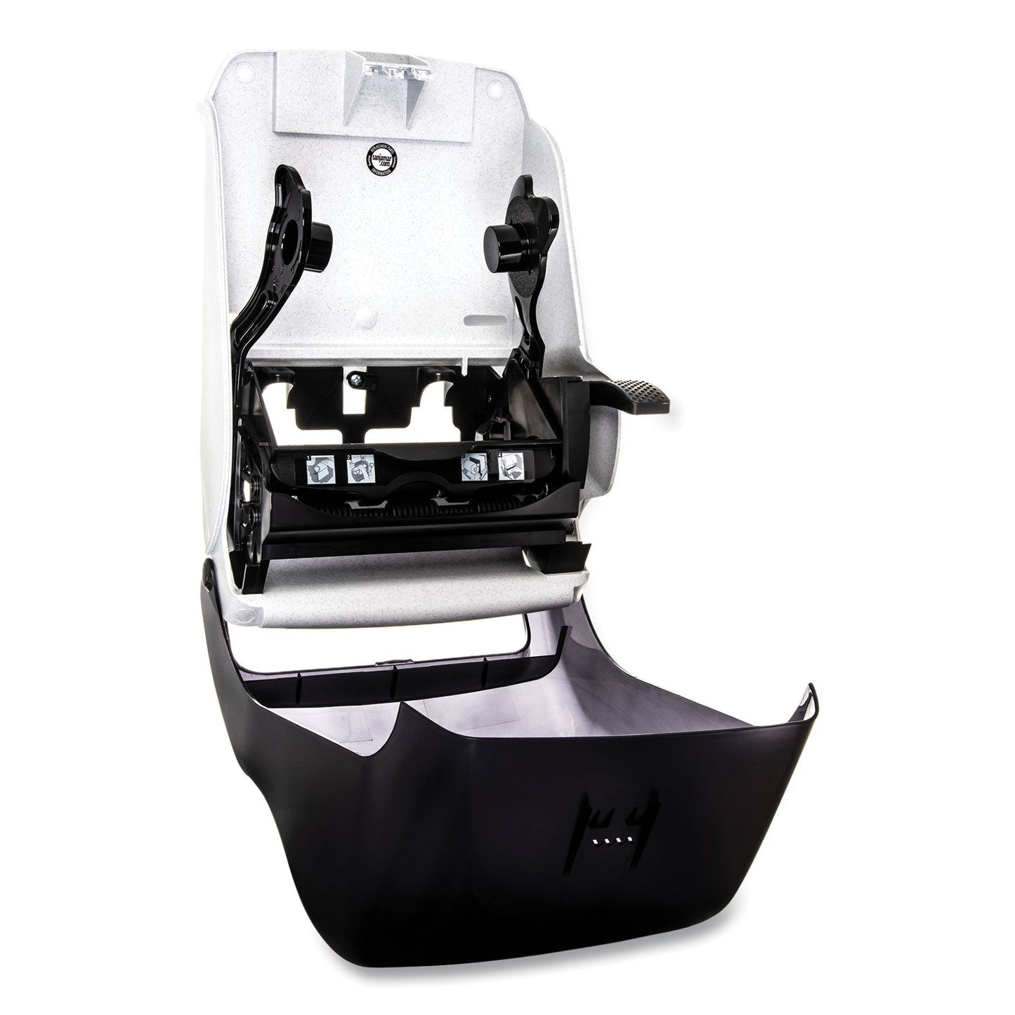 San Jamar Lever Roll Towel Dispenser, Classic, 12.94 x 9.25 x 16.5, Transparent Black Pearl