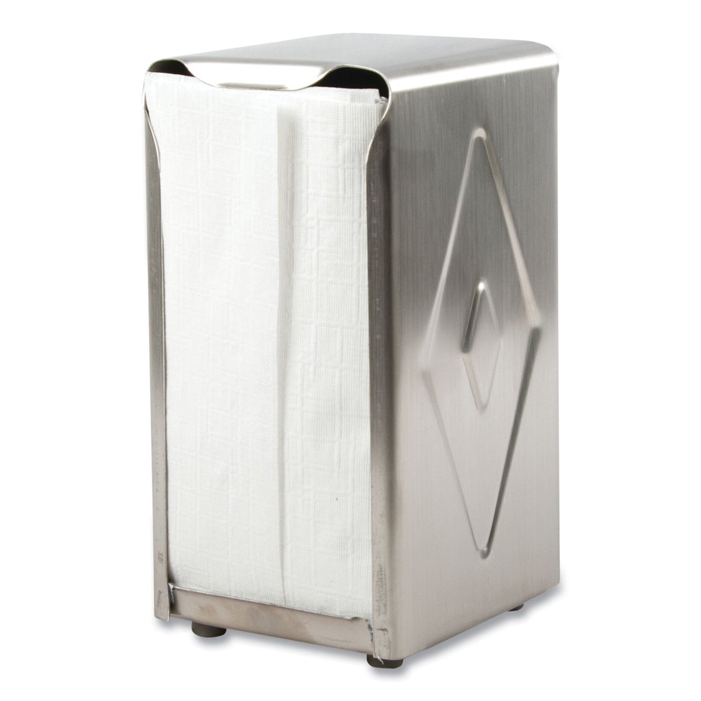 San Jamar Tabletop Napkin Dispenser, Tall Fold, 3.75 x 4 x 7.5, Capacity: 150, Chrome