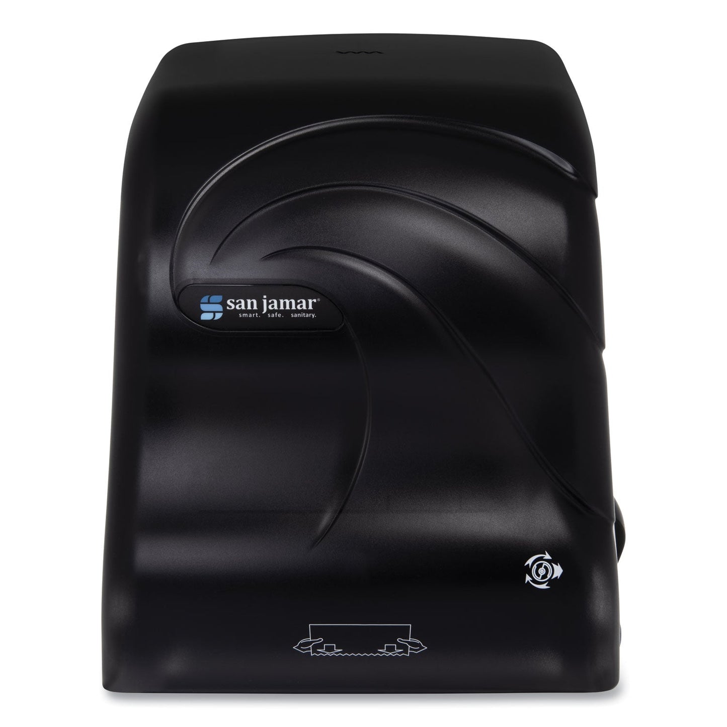 San Jamar Simplicity Mechanical Roll Dispenser, 12.38 x 9.5 x 14.63, Black Pearl