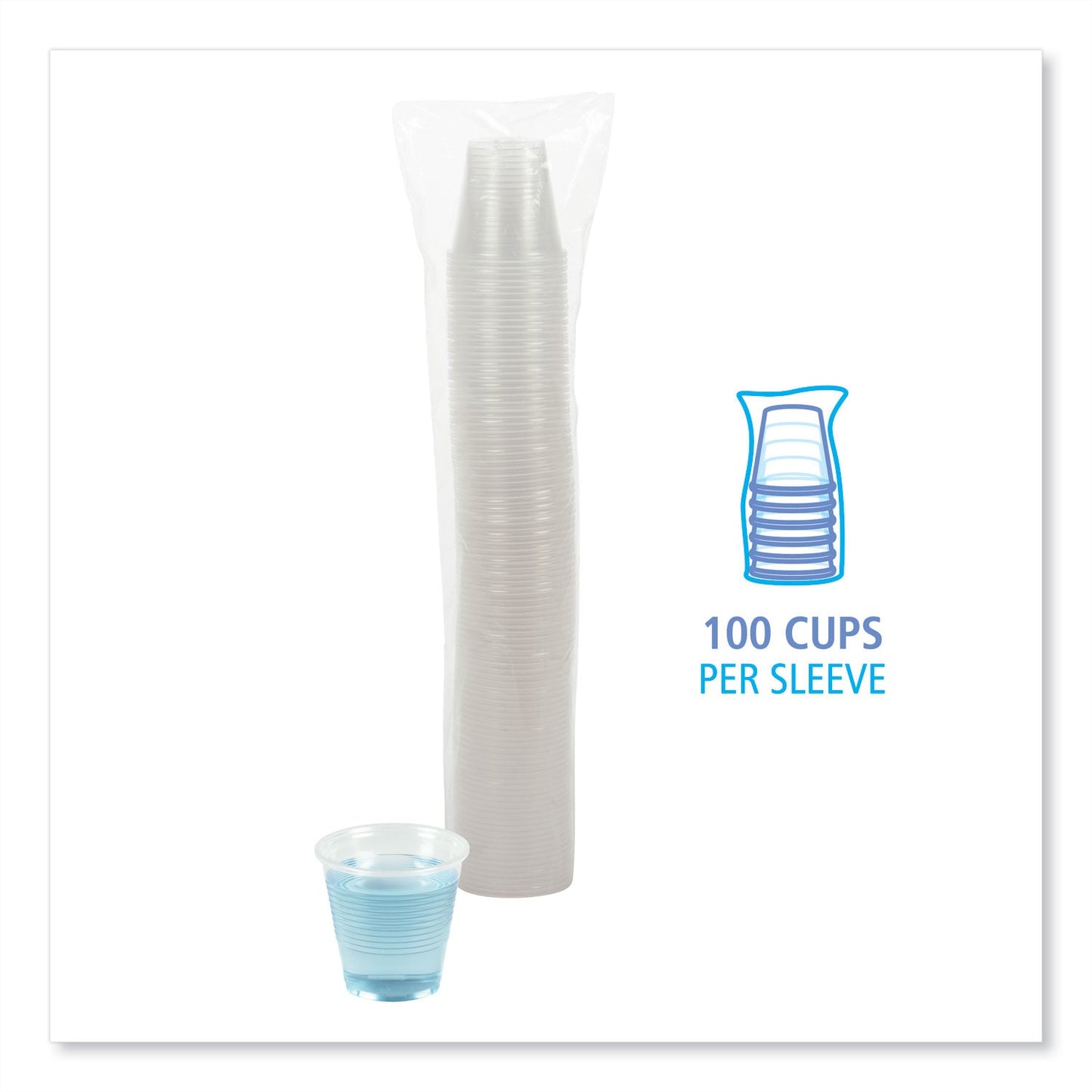 Boardwalk Translucent Plastic Cold Cups, 5 oz, Polypropylene, 100/Pack