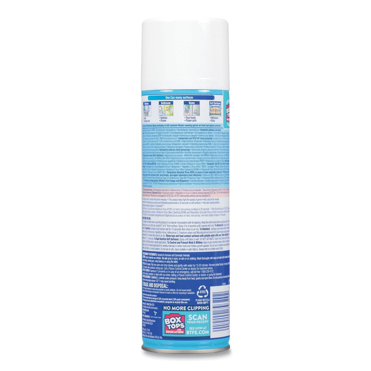 LYSOL Disinfectant Spray, Crisp Linen, 19 oz Aerosol Spray, 12/Carton