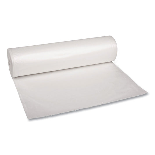 Boardwalk Low Density Repro Can Liners, 60 gal, 1.1 mil, 38" x 58", Clear, 10 Bags/Roll, 10 Rolls/Carton
