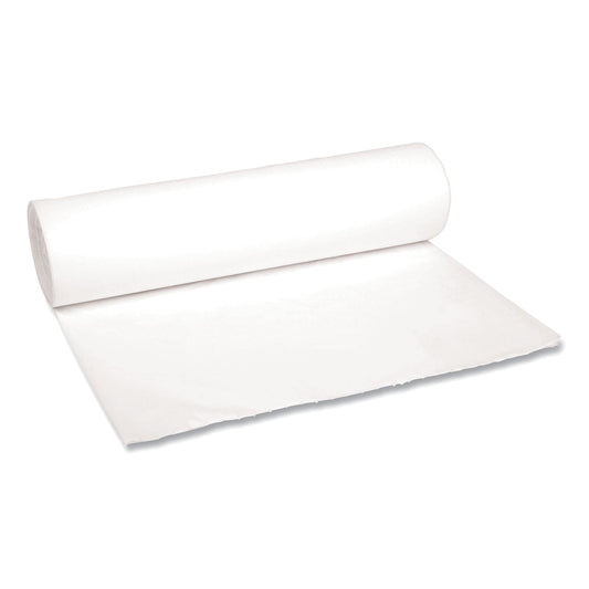 Boardwalk Low-Density Waste Can Liners, 56 gal, 0.6 mil, 43" x 47", White, 100/Carton