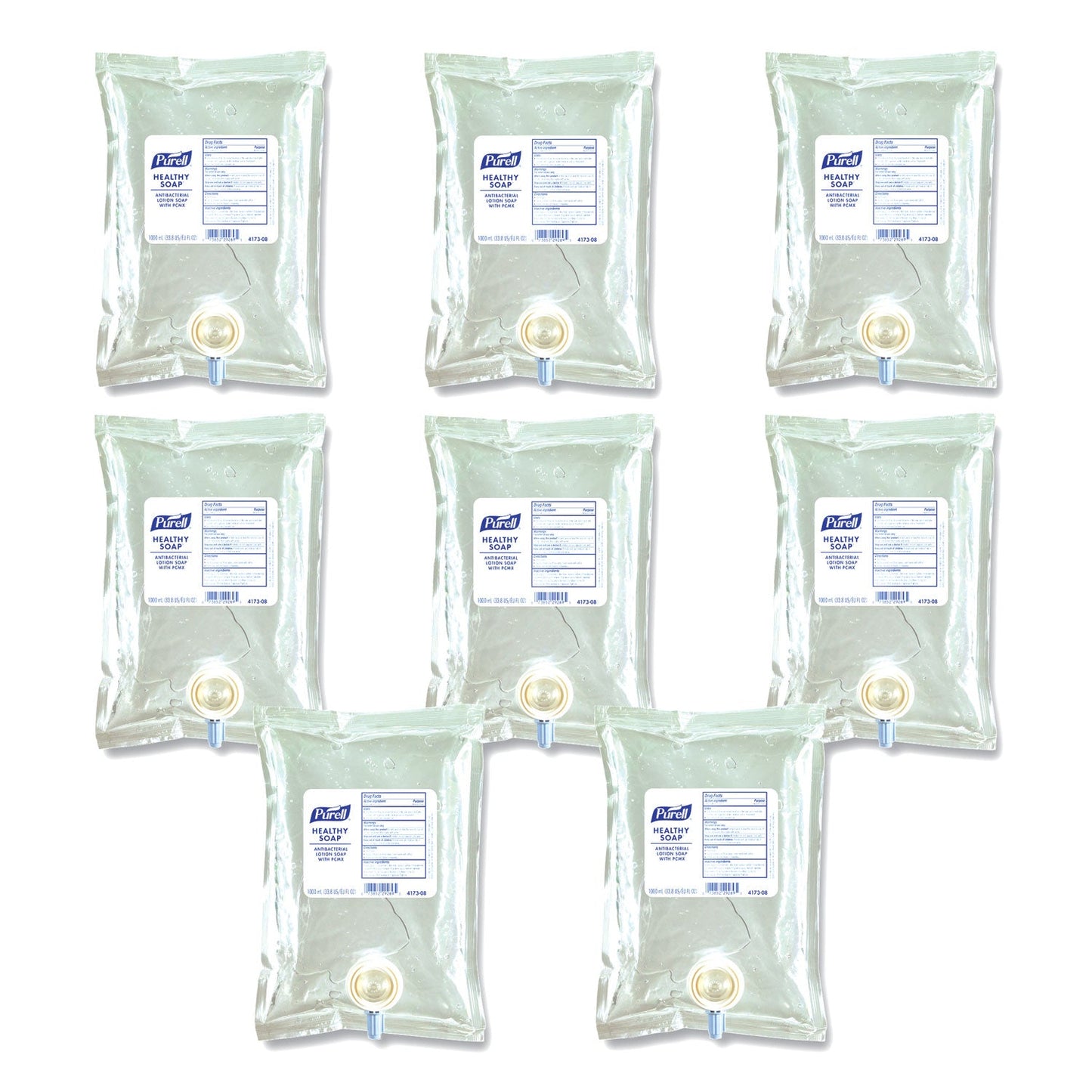 PURELL Advanced Hand Sanitizer Green Certified Gel Refill, For CS2 Dispensers, 1,000 mL, Fragrance-Free, 8/Carton