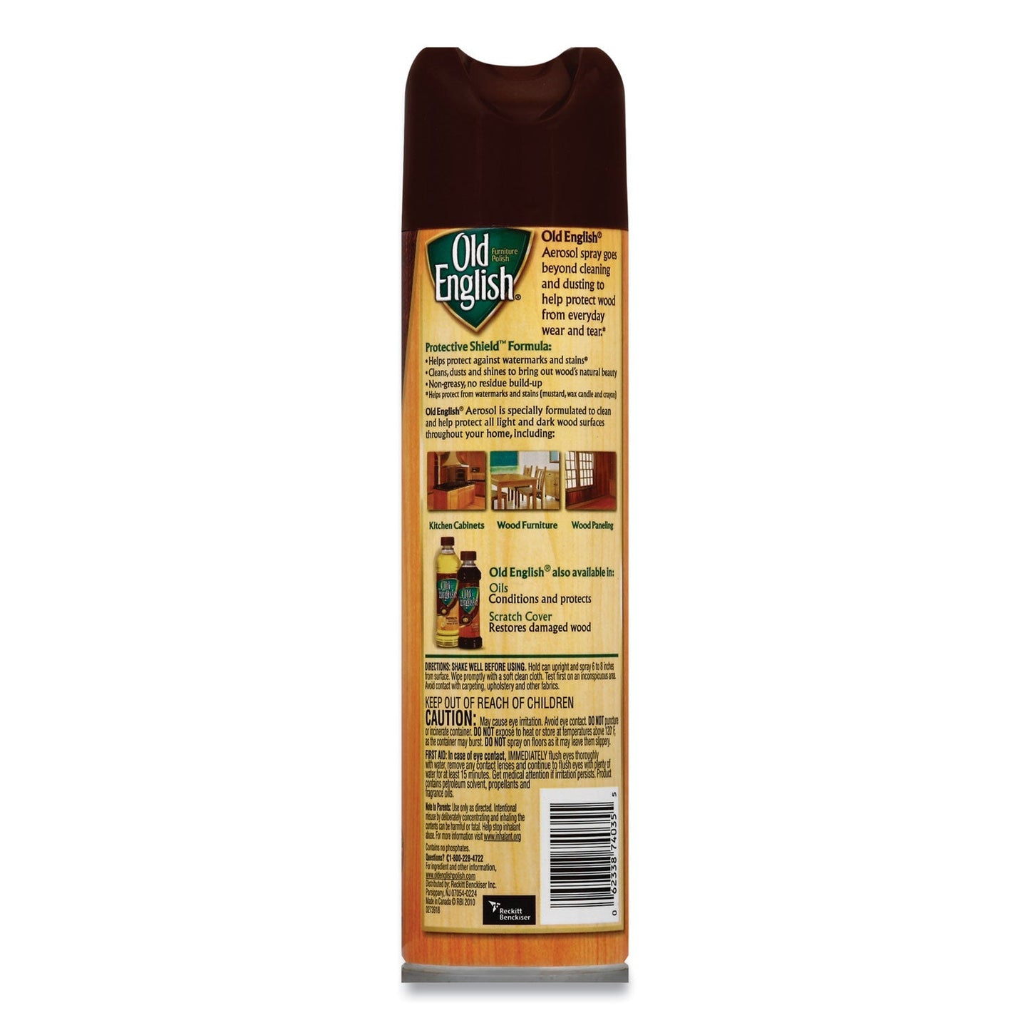 OLD ENGLISH Furniture Polish, Fresh Lemon Scent, 12.5 oz Aerosol Spray