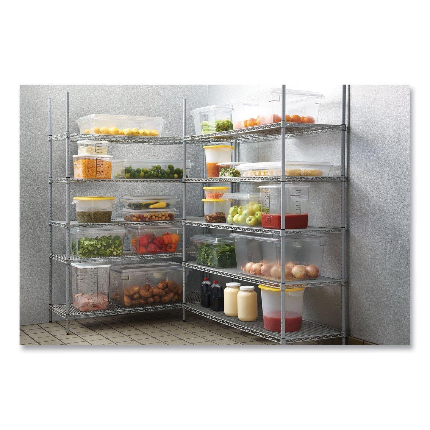 Rubbermaid Food/Tote Boxes, 21.5 gal, 26 x 18 x 15, Clear, Plastic