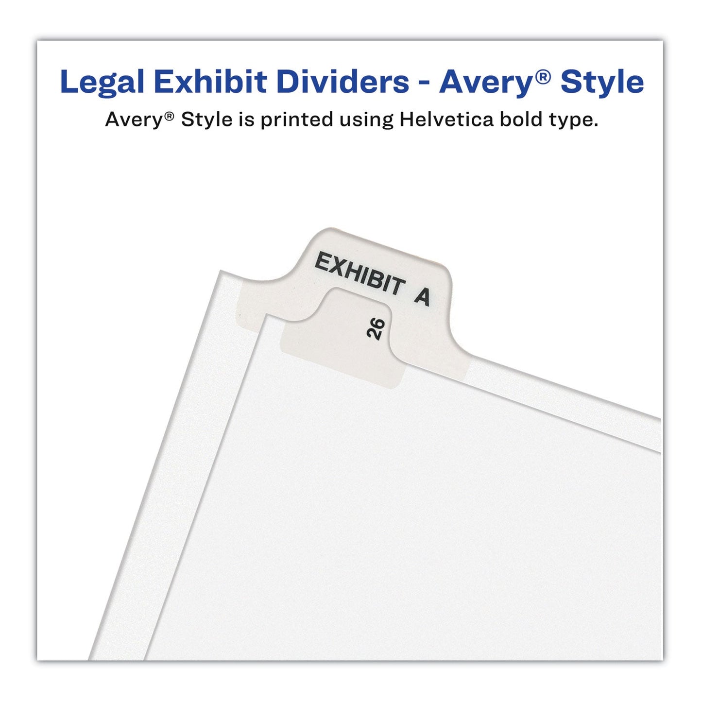 Avery Preprinted Legal Exhibit Side Tab Index Dividers, Avery Style, 10-Tab, 67, 11 x 8.5, White, 25/Pack, (1067)