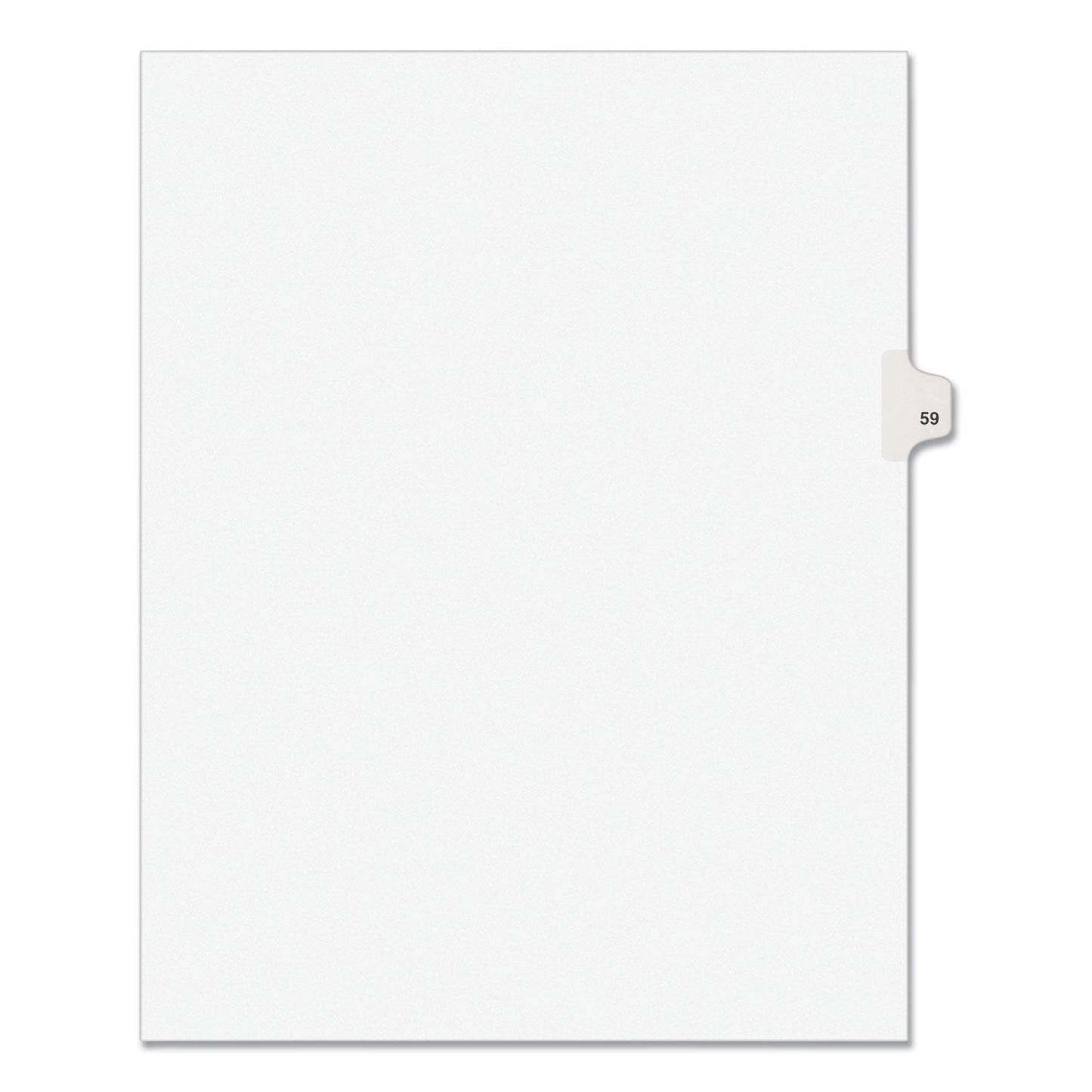 Avery Preprinted Legal Exhibit Side Tab Index Dividers, Avery Style, 10-Tab, 59, 11 x 8.5, White, 25/Pack, (1059)