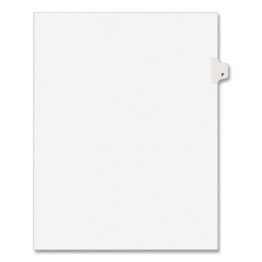 Avery Preprinted Legal Exhibit Side Tab Index Dividers, Avery Style, 26-Tab, F, 11 x 8.5, White, 25/Pack, (1406)