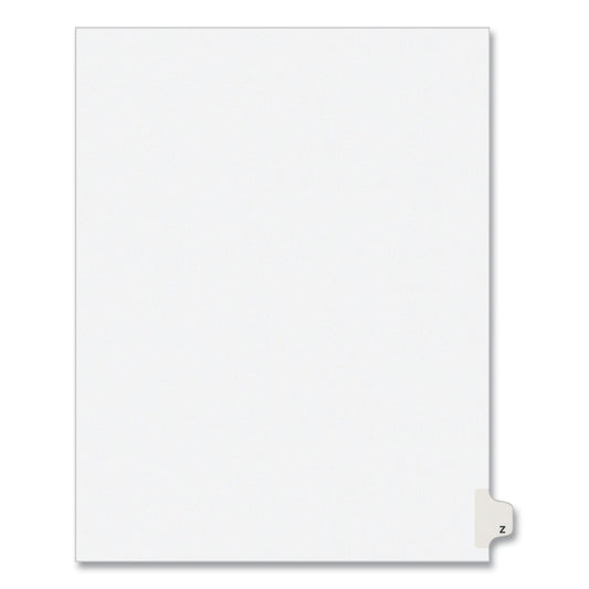 Avery Preprinted Legal Exhibit Side Tab Index Dividers, Avery Style, 26-Tab, Z, 11 x 8.5, White, 25/Pack, (1426)