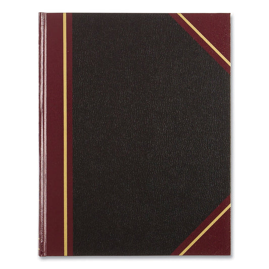 National Texthide Eye-Ease Record Book, Black/Burgundy/Gold Cover, 10.38 x 8.38 Sheets, 300 Sheets/Book