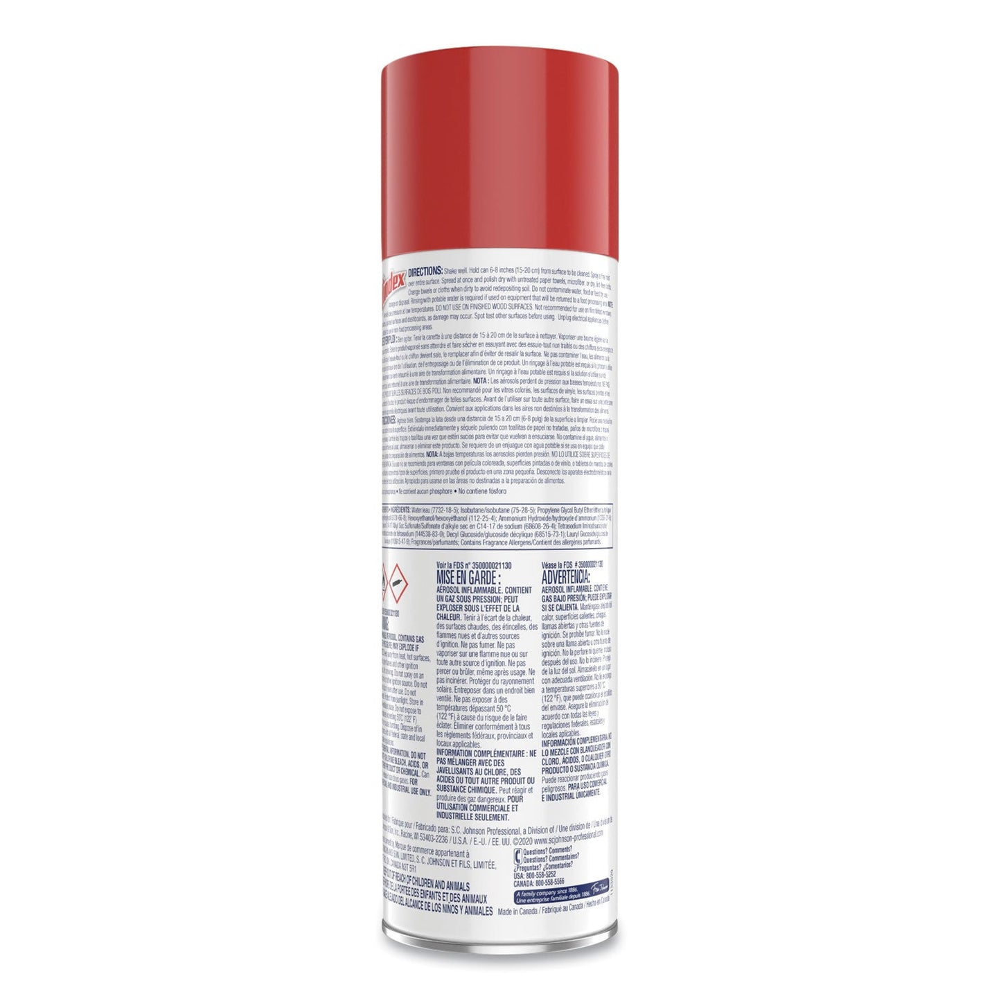 Windex Foaming Glass Cleaner, Fresh, 20 oz Aerosol Spray