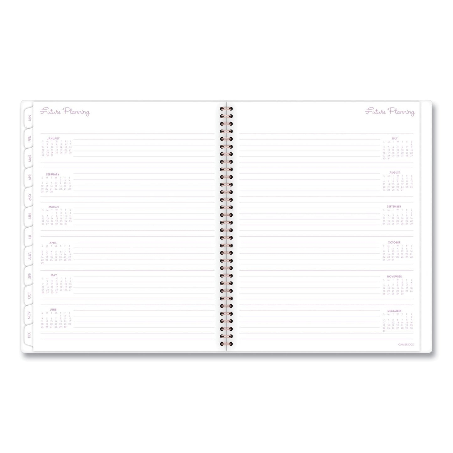 Cambridge Mina Weekly/Monthly Planner, Main Floral Artwork, 11 x 8.5, White/Violet/Peach Cover, 12-Month (Jan to Dec): 2023