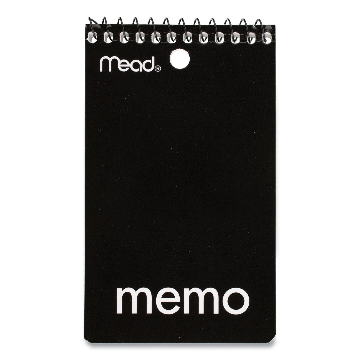 Mead Wirebound Memo Pad with Wall-Hanger Eyelet, Medium/College Rule, Randomly Assorted Cover Colors, 60 White 3 x 5 Sheets