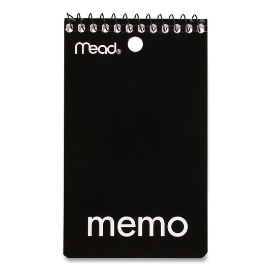 Mead Wirebound Memo Pad with Wall-Hanger Eyelet, Medium/College Rule, Randomly Assorted Cover Colors, 60 White 3 x 5 Sheets