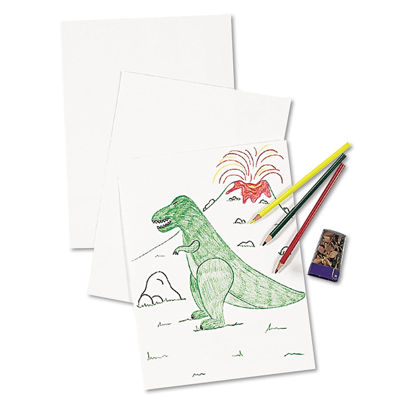 Pacon White Drawing Paper, 78 lb Text Weight, 9 x 12, Pure White, 500/Ream