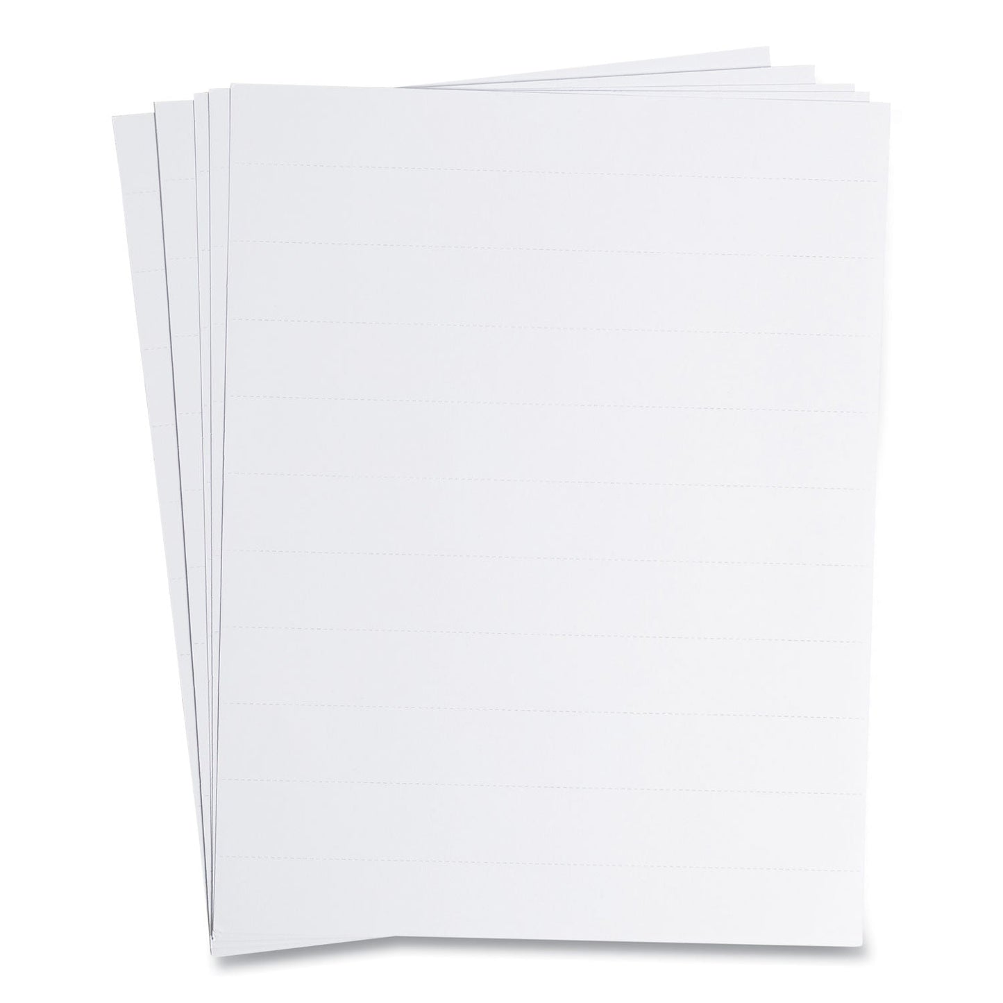 U Brands Data Card Replacement Sheet, 8.5 x 11 Sheets, Perforated at 2", White, 10/Pack