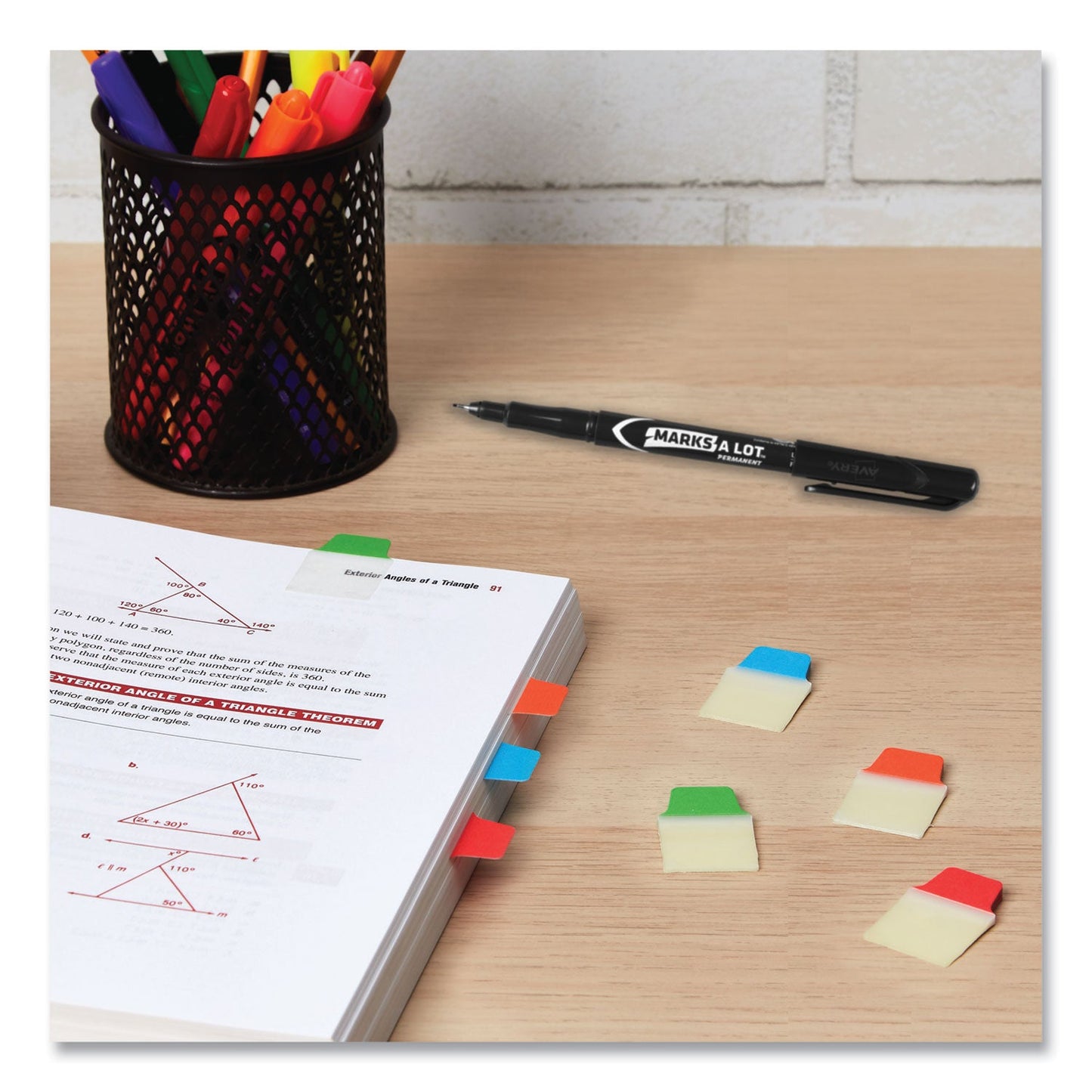Avery Ultra Tabs Repositionable Tabs, Mini Tabs: 1" x 1.5", 1/5-Cut, Assorted Colors, 40/Pack