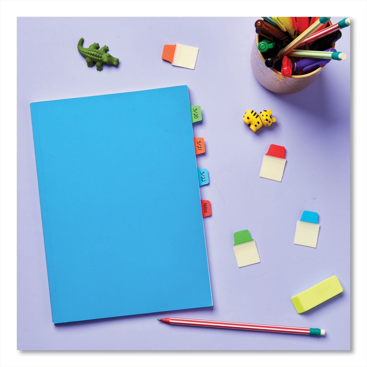 Avery Ultra Tabs Repositionable Tabs, Mini Tabs: 1" x 1.5", 1/5-Cut, Assorted Colors, 80/Pack