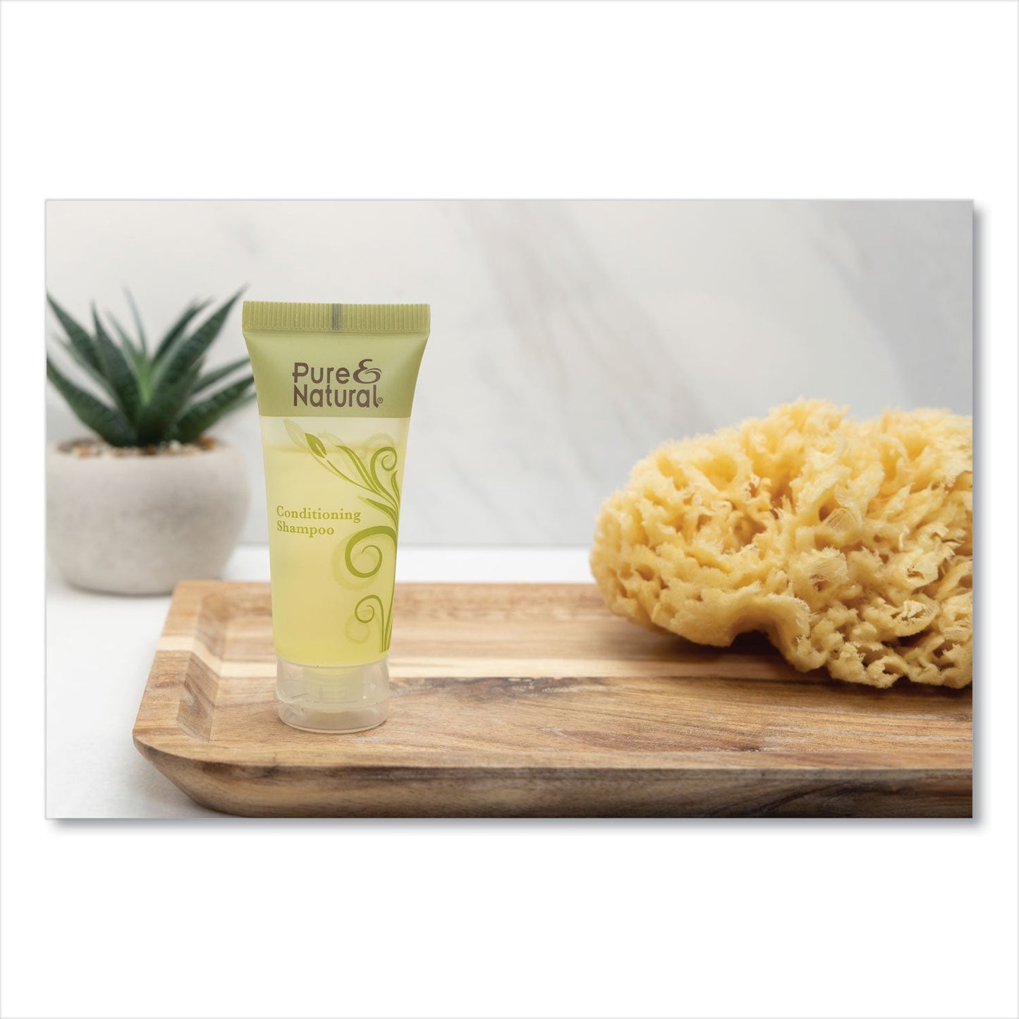 Pure & Natural Conditioning Shampoo, Fresh Scent, 0.75 oz, 288/Carton
