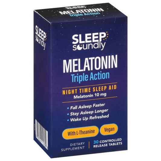 Sleep Soundly Melatonin Triple Action 10 Mg Tablets 30Ct