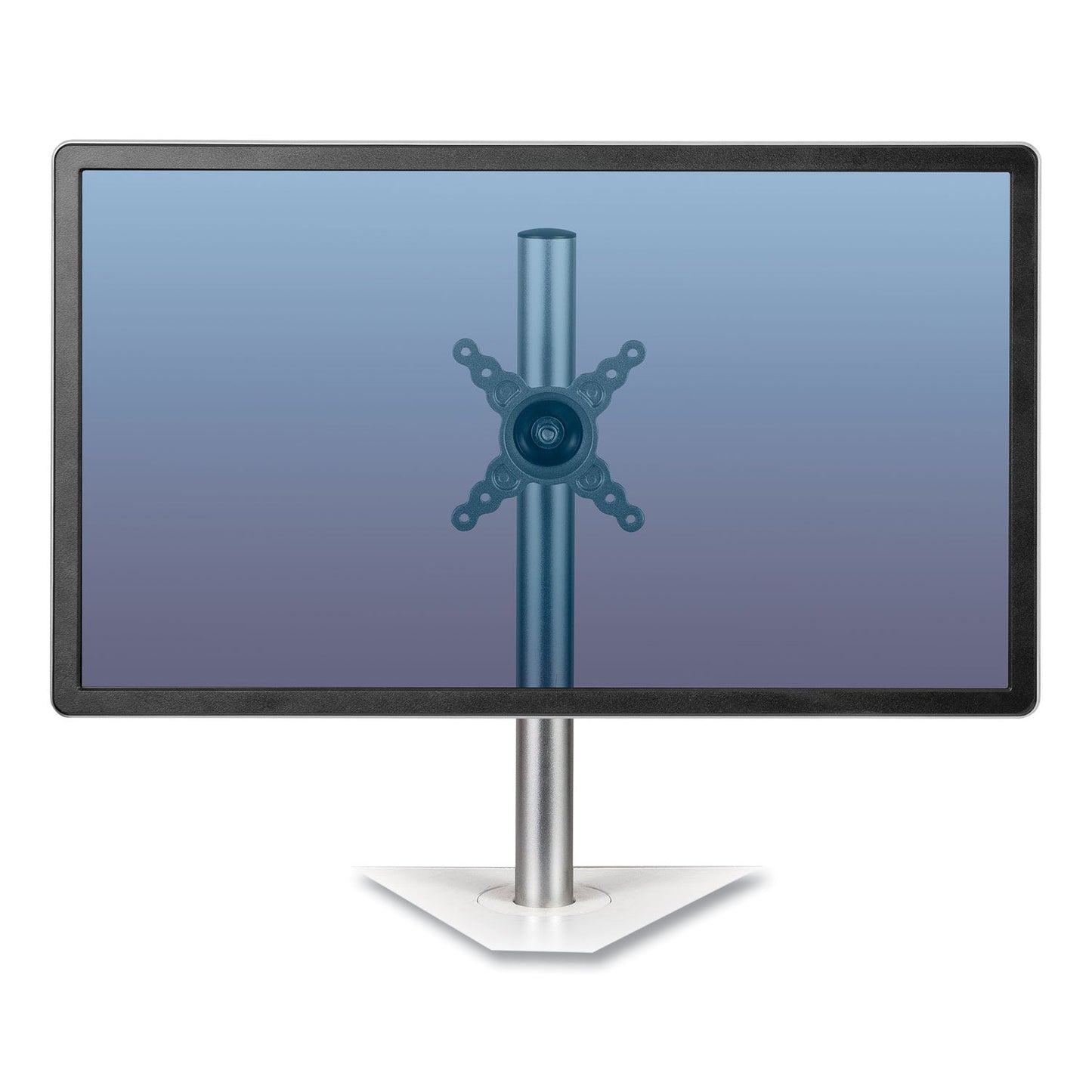 Fellowes Lotus Single Monitor Arm Kit, For 26" Monitors, 180 Degree Rotation, 180 Degree Pan, Silver, Supports 17 lb