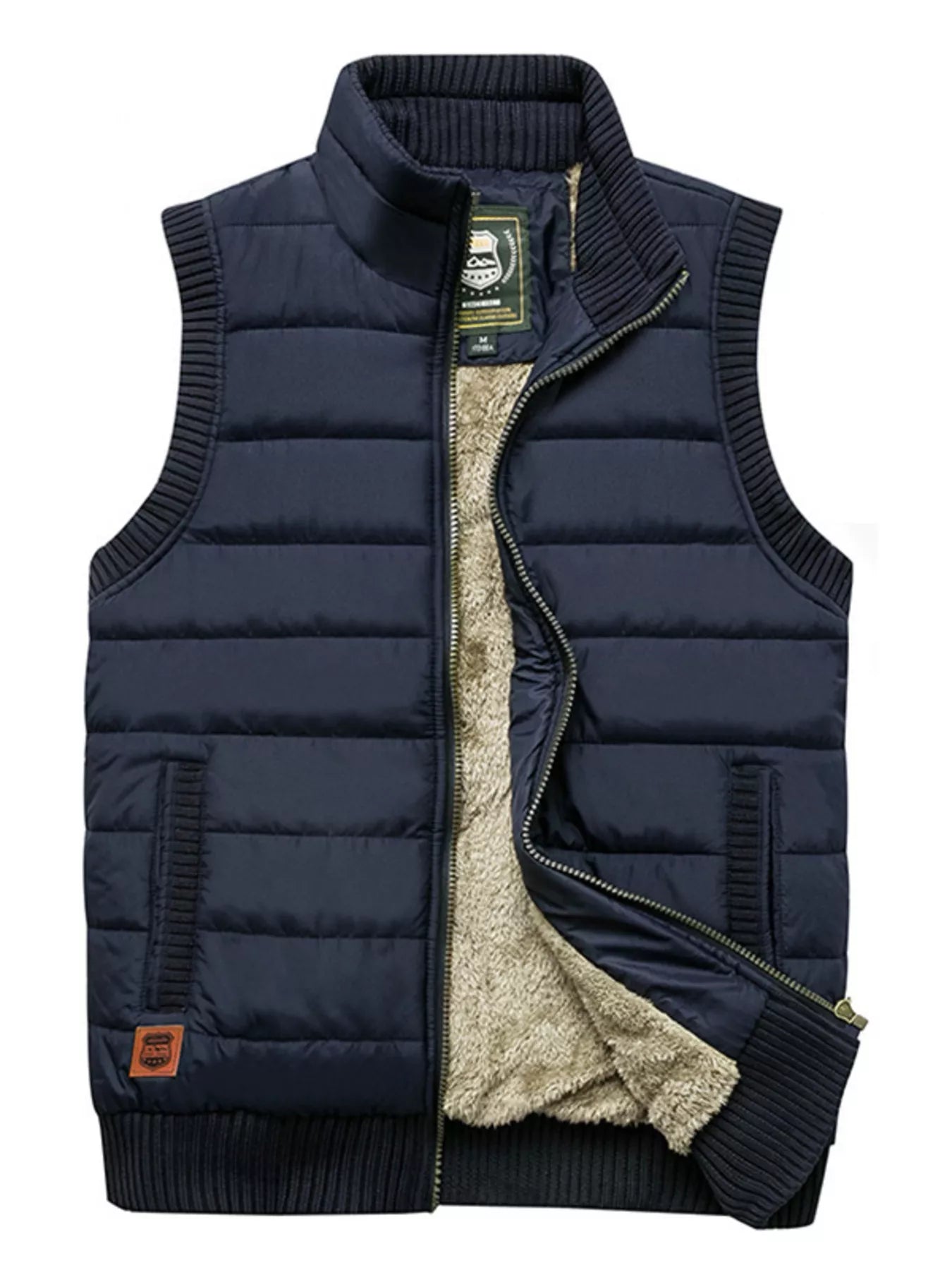 Men's Plus Size Warm Padded Outdoor Vest