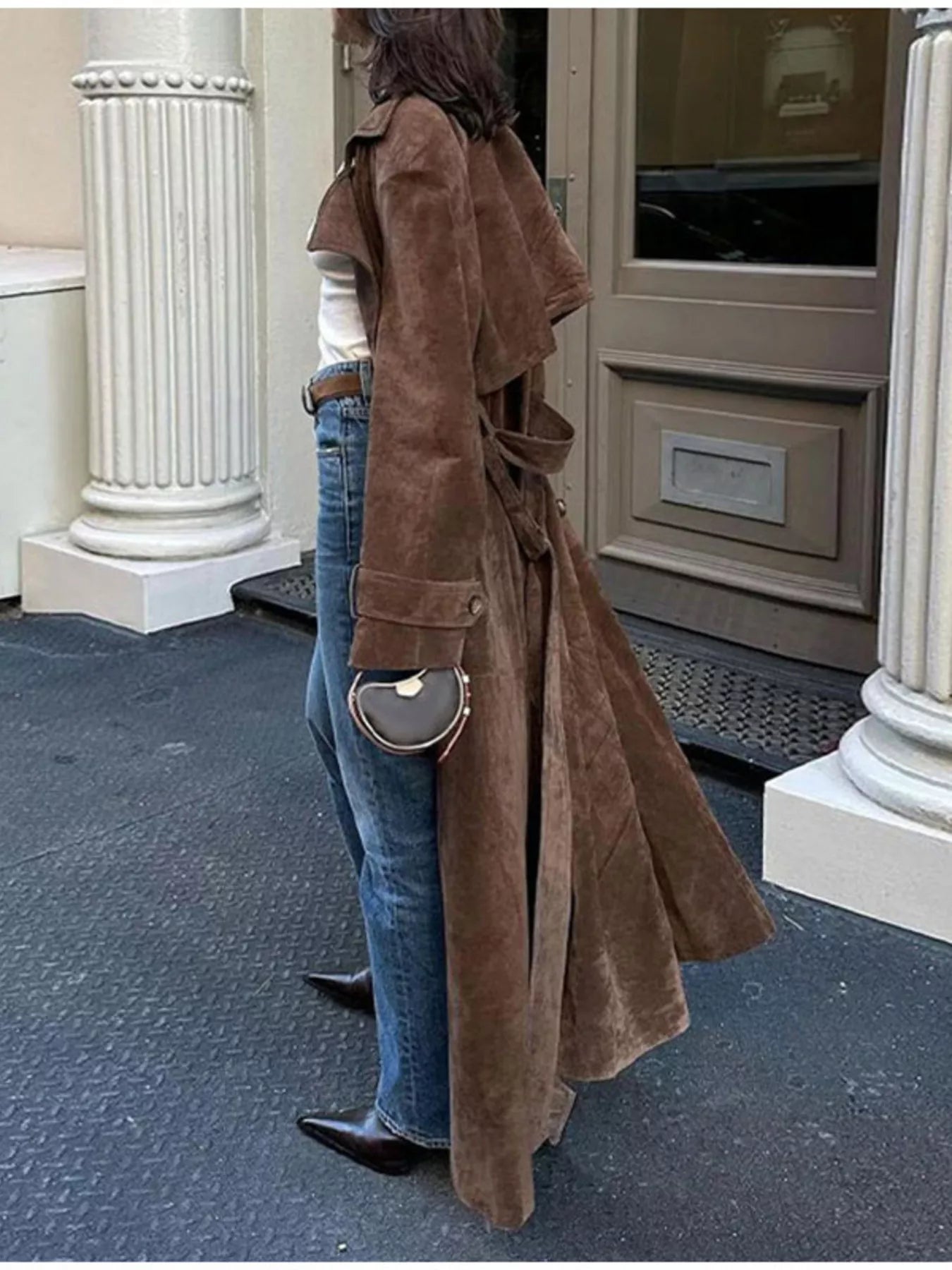 Vintage Double Breasted Tie Waist Coat