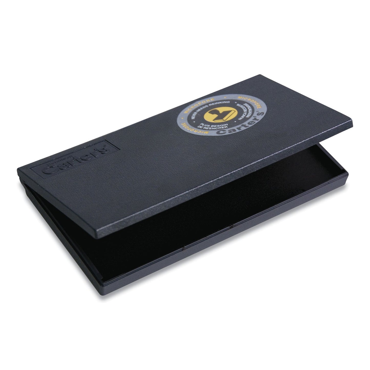 Carter's Pre-Inked Micropore Stamp Pad, 6.25" x 3.25", Black
