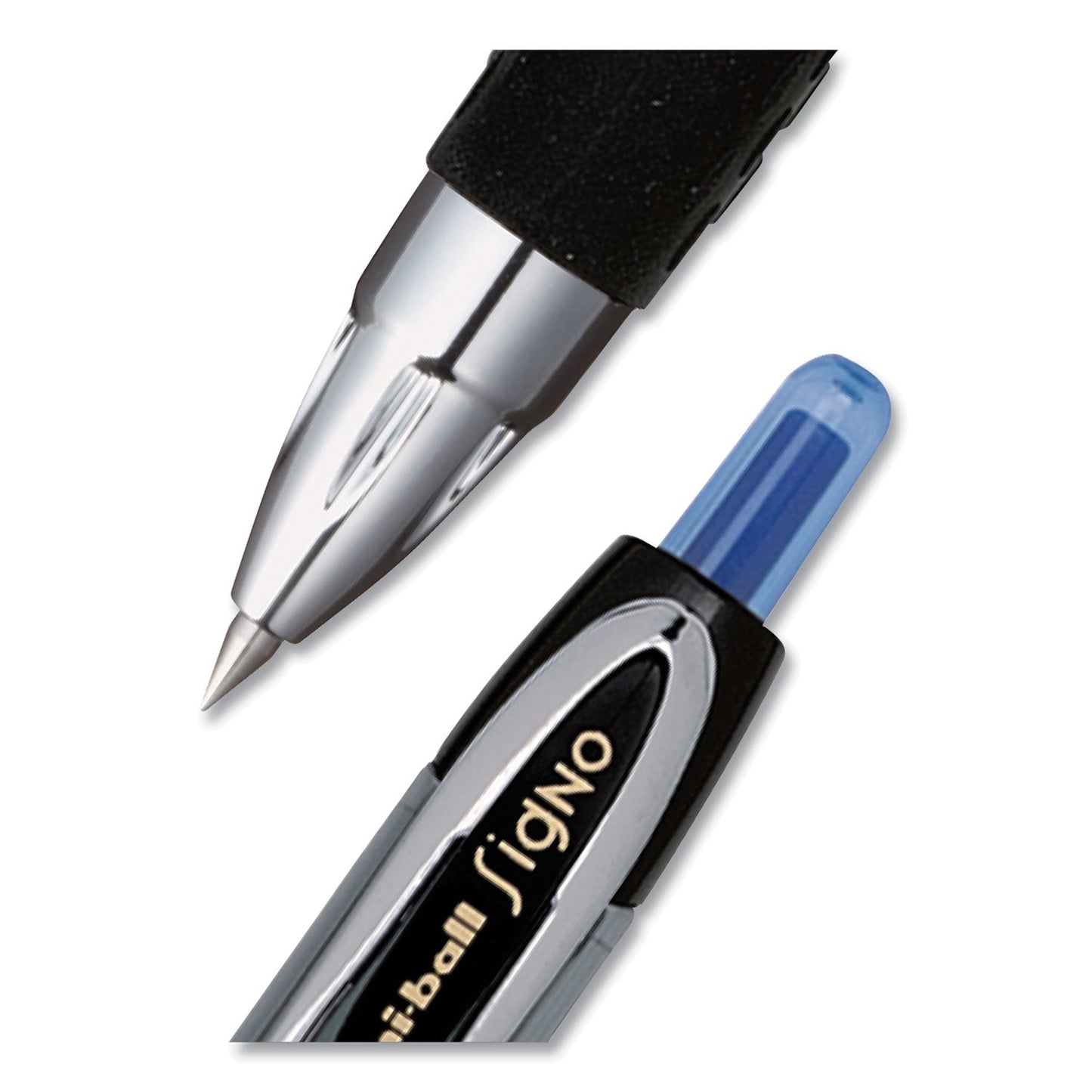 uniball 207 Signo Gel Ultra Micro Gel Pen, Retractable, Extra-Fine 0.38 mm, Blue Ink, Smoke Barrel