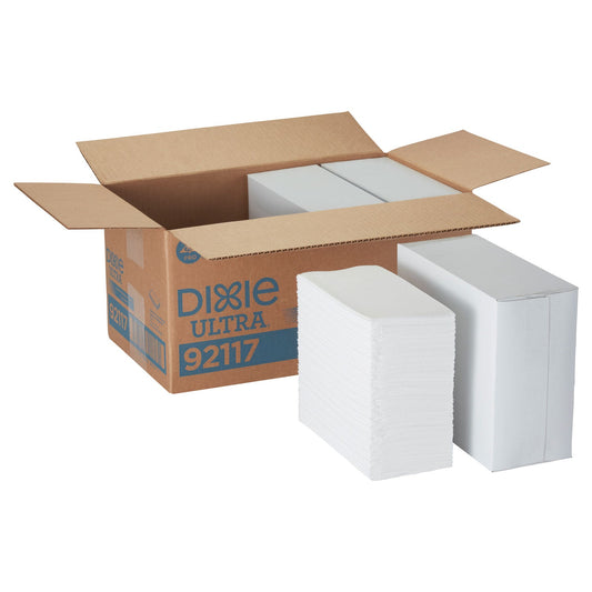 Dixie 1/8-Fold Linen-Replacement Dinner Napkins, Two-Ply, 17 x 17, White