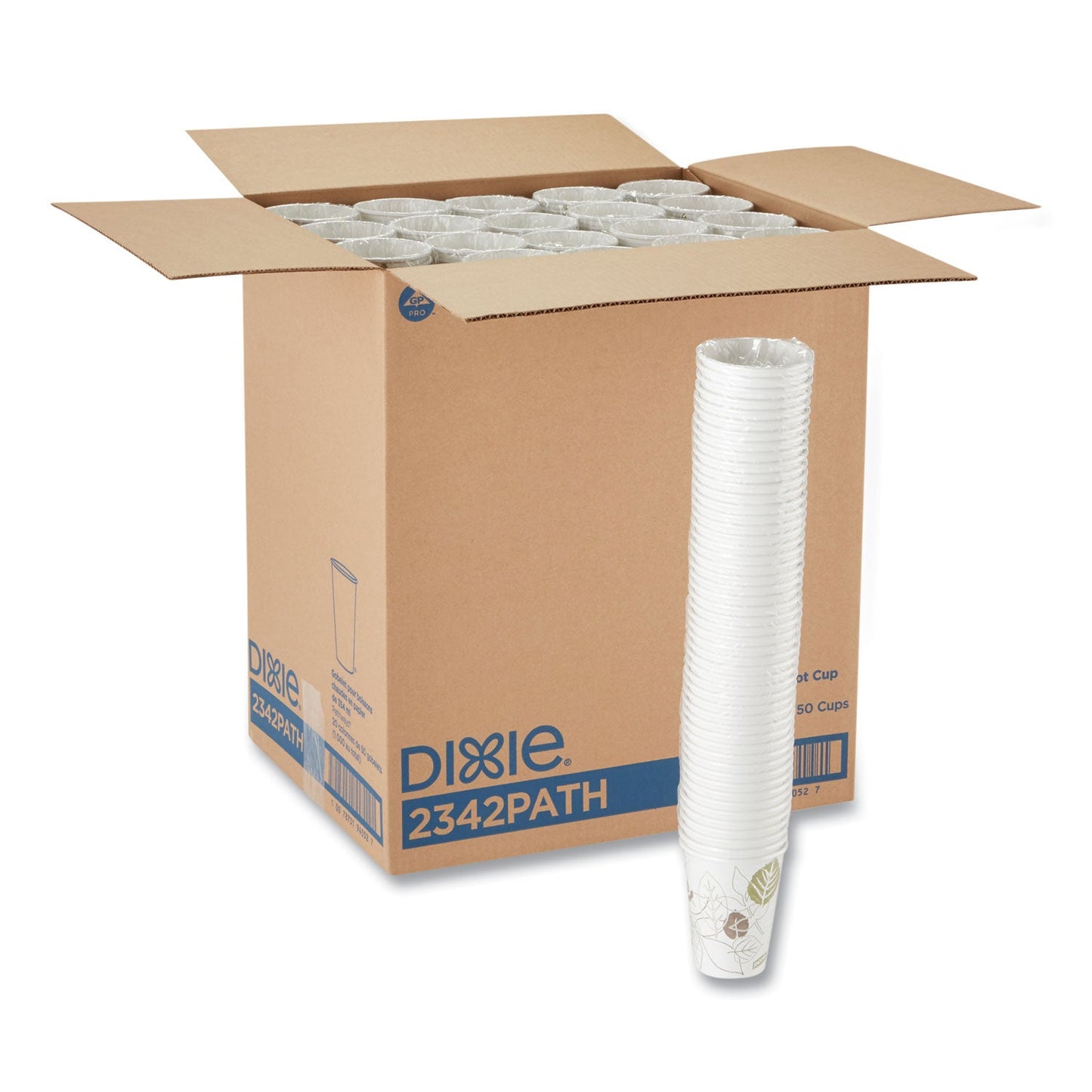 Dixie Pathways Paper Hot Cups, 12 oz, 50 Sleeve, 20 Sleeves/Carton