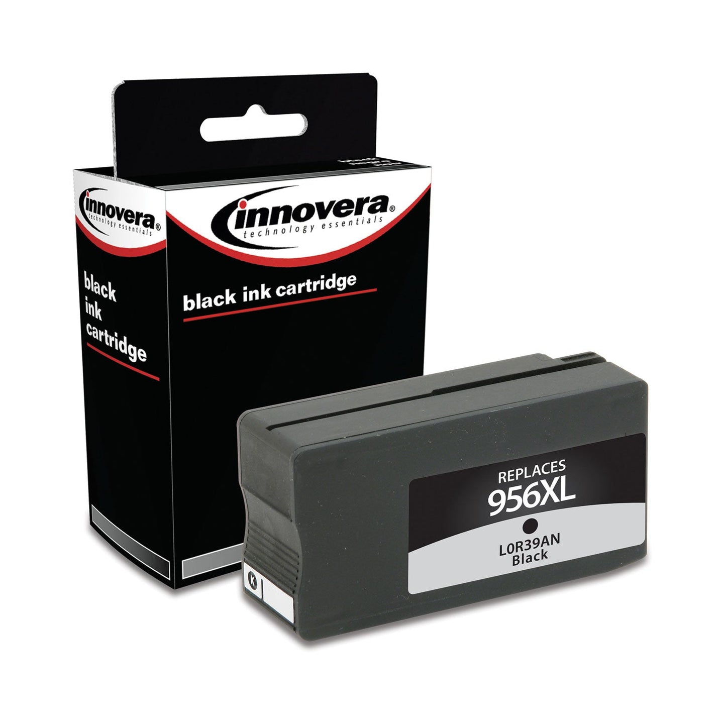 Innovera Remanufactured Black High-Yield Ink, Replacement for 956XL (L0R39AN), 3,000 Page-Yield