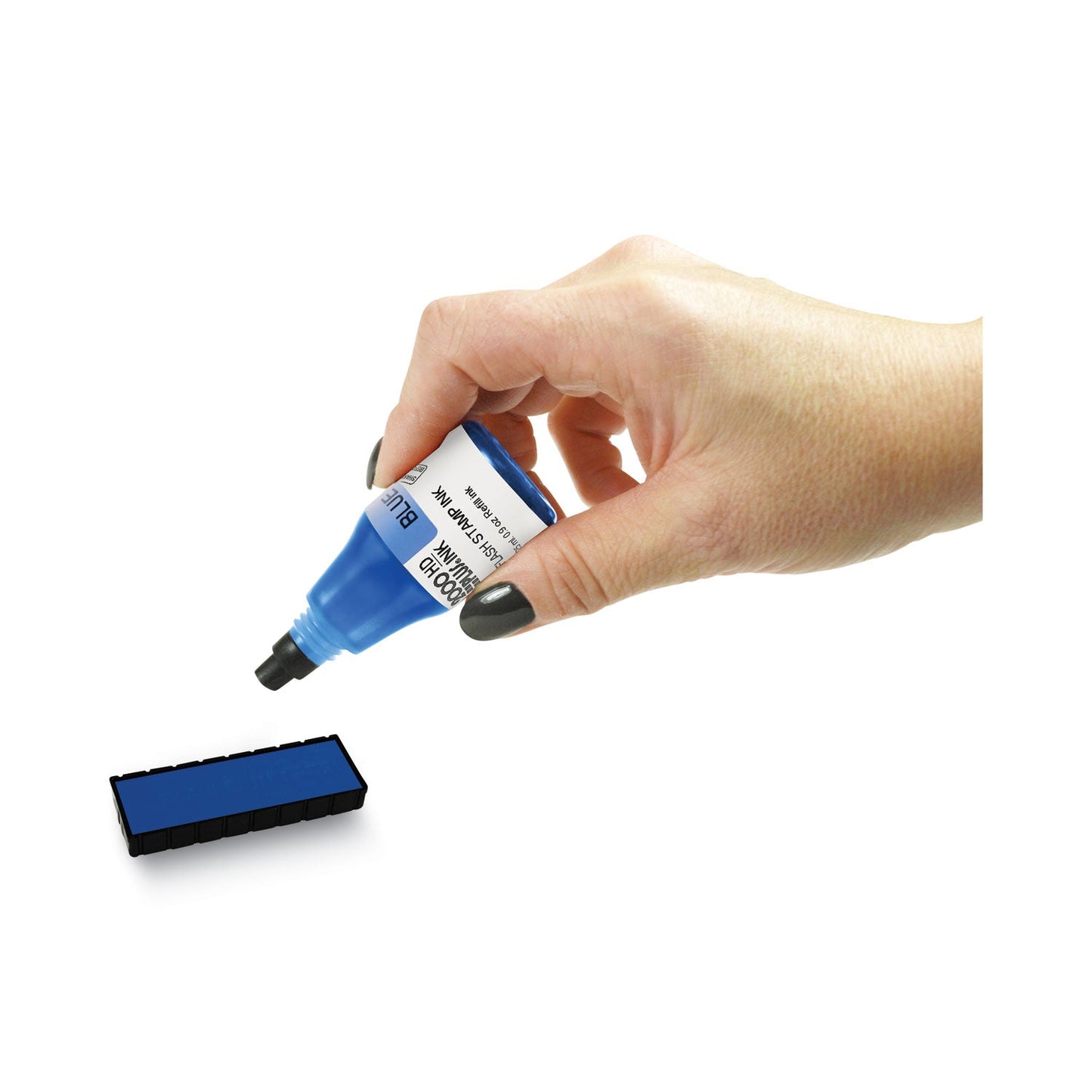 COSCO 2000PLUS Pre-Ink High Definition Refill Ink, Blue, 0.9 oz Bottle, Blue