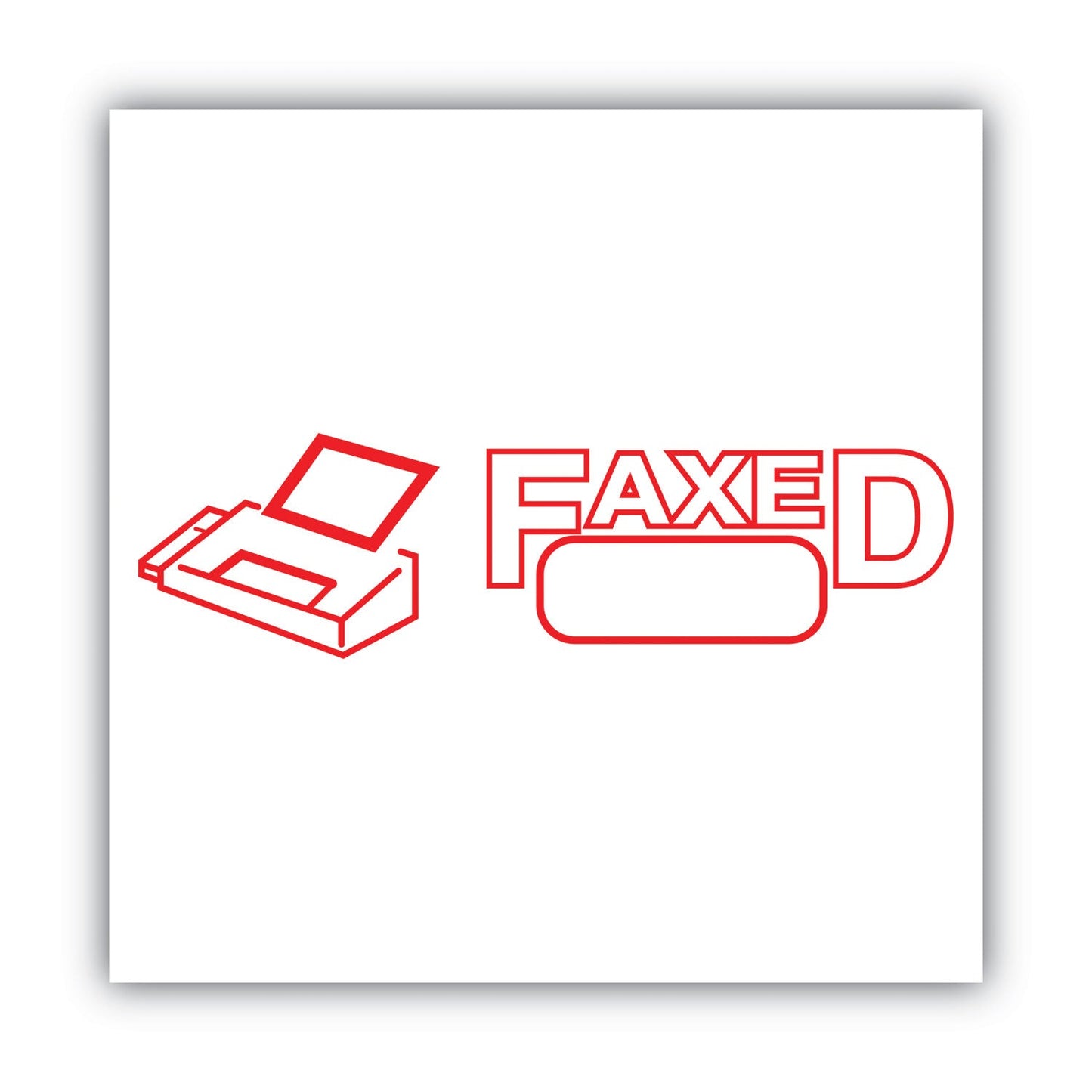 ACCUSTAMP2 Pre-Inked Shutter Stamp, Red, FAXED, 1.63 x 0.5