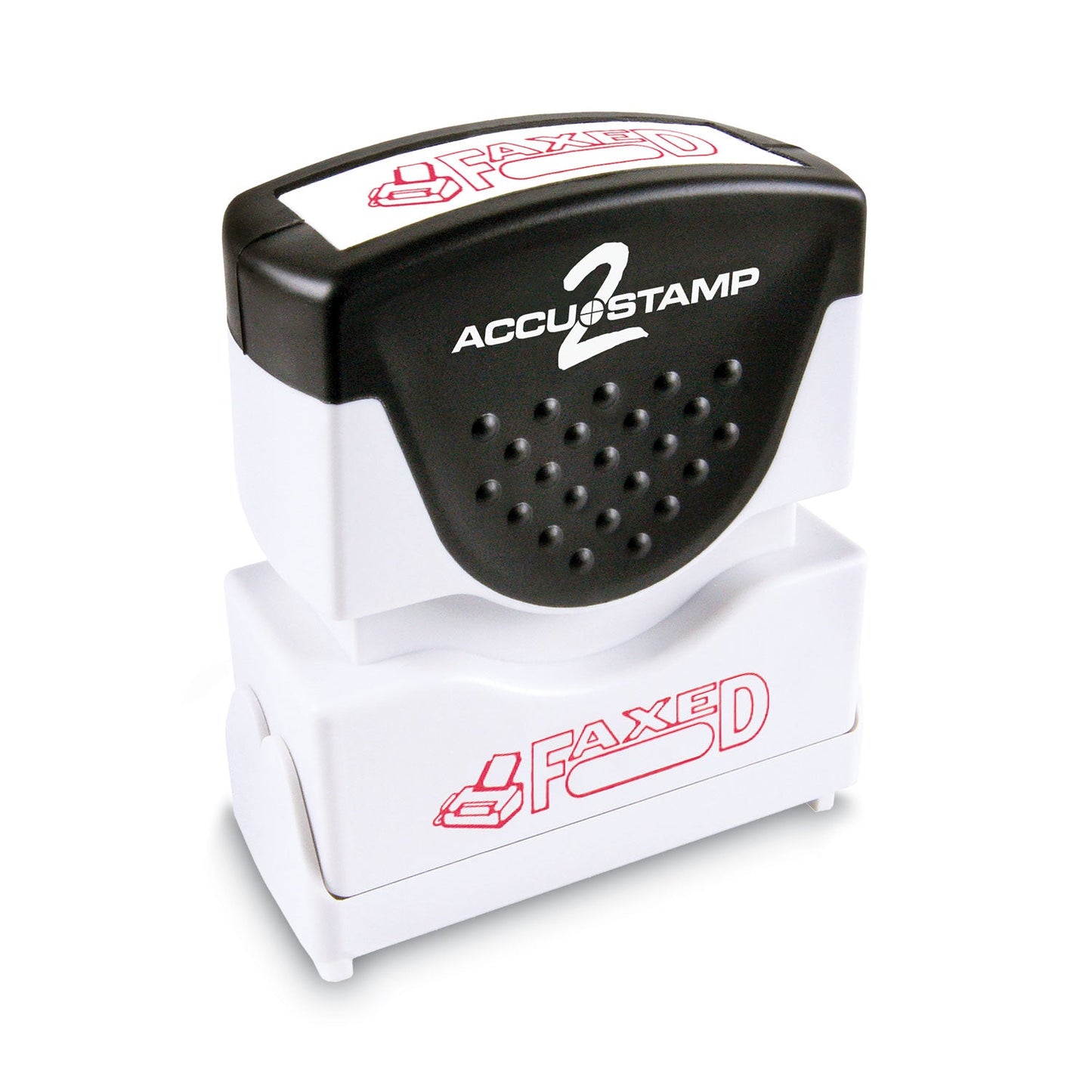ACCUSTAMP2 Pre-Inked Shutter Stamp, Red, FAXED, 1.63 x 0.5