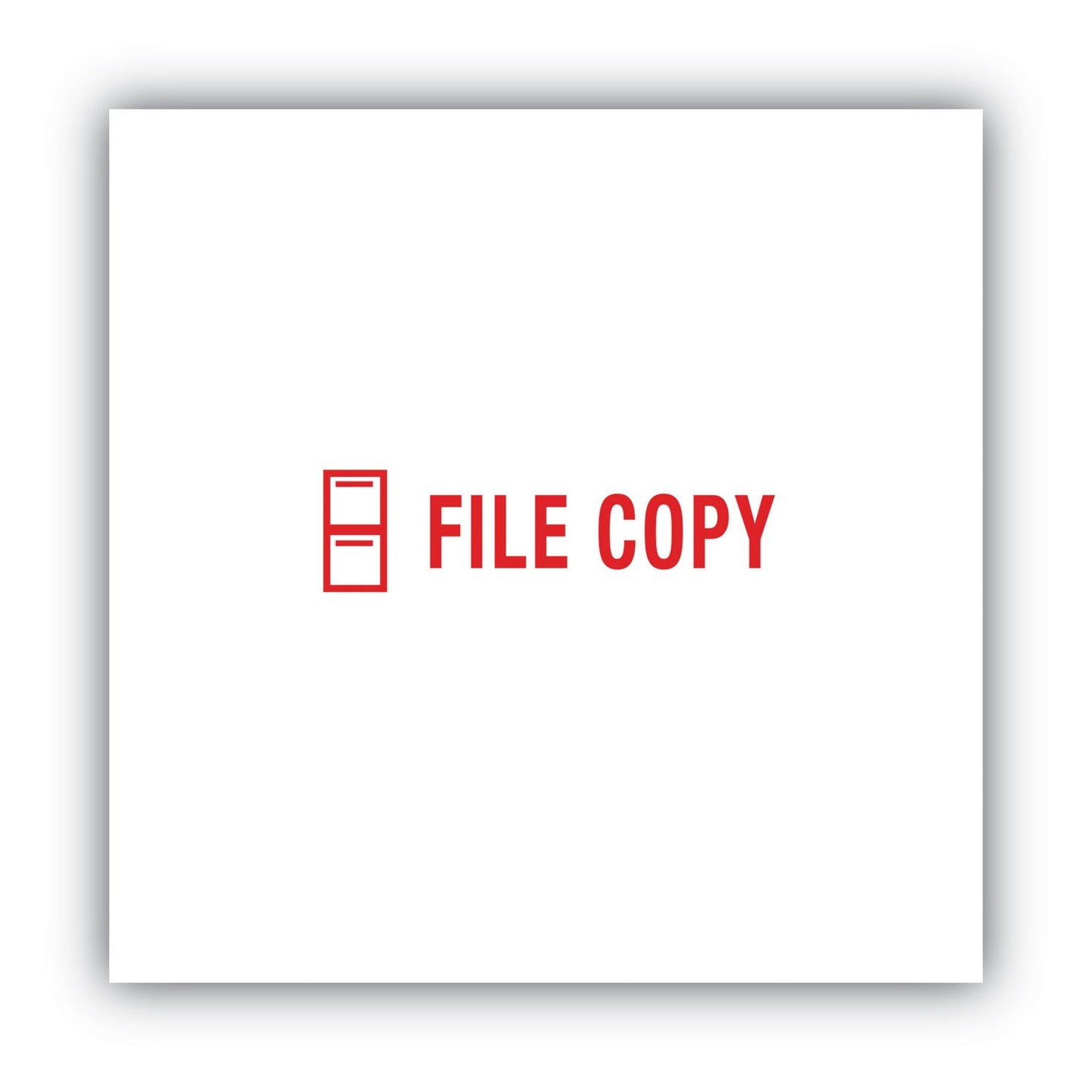 ACCUSTAMP2 Pre-Inked Shutter Stamp, Red, FILE COPY, 1.63 x 0.5