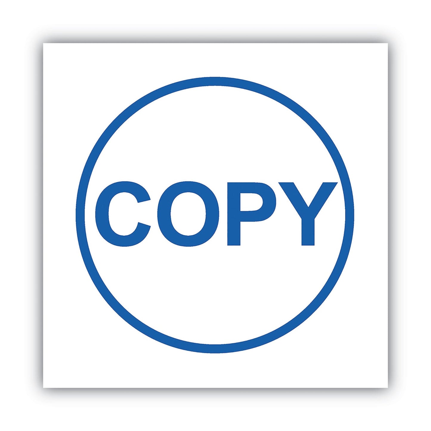 ACCUSTAMP Pre-Inked Round Stamp, COPY, 0.63" dia, Blue