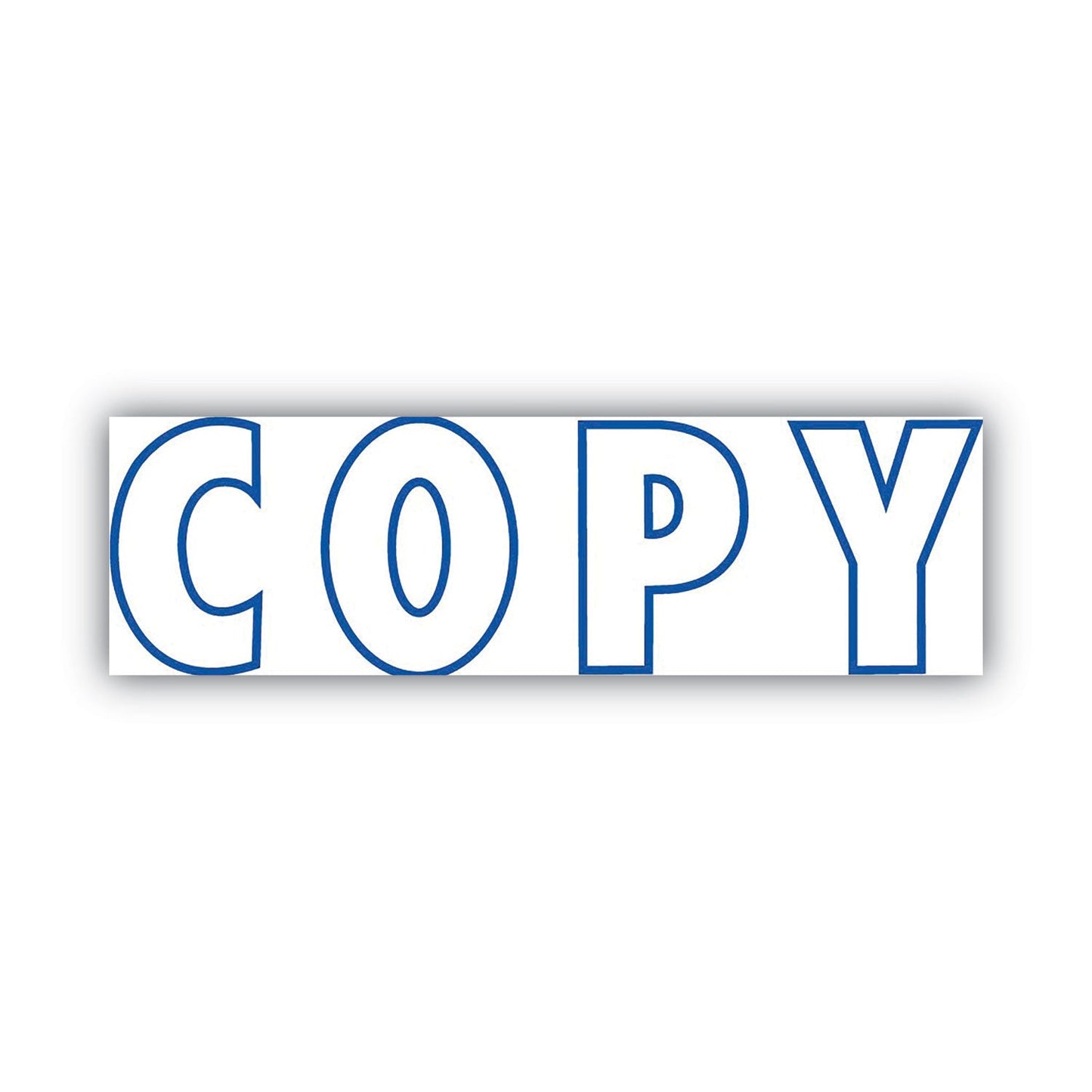 COSCO 2000PLUS Green Line Message Stamp, Copy, 1.5 x 0.56, Blue