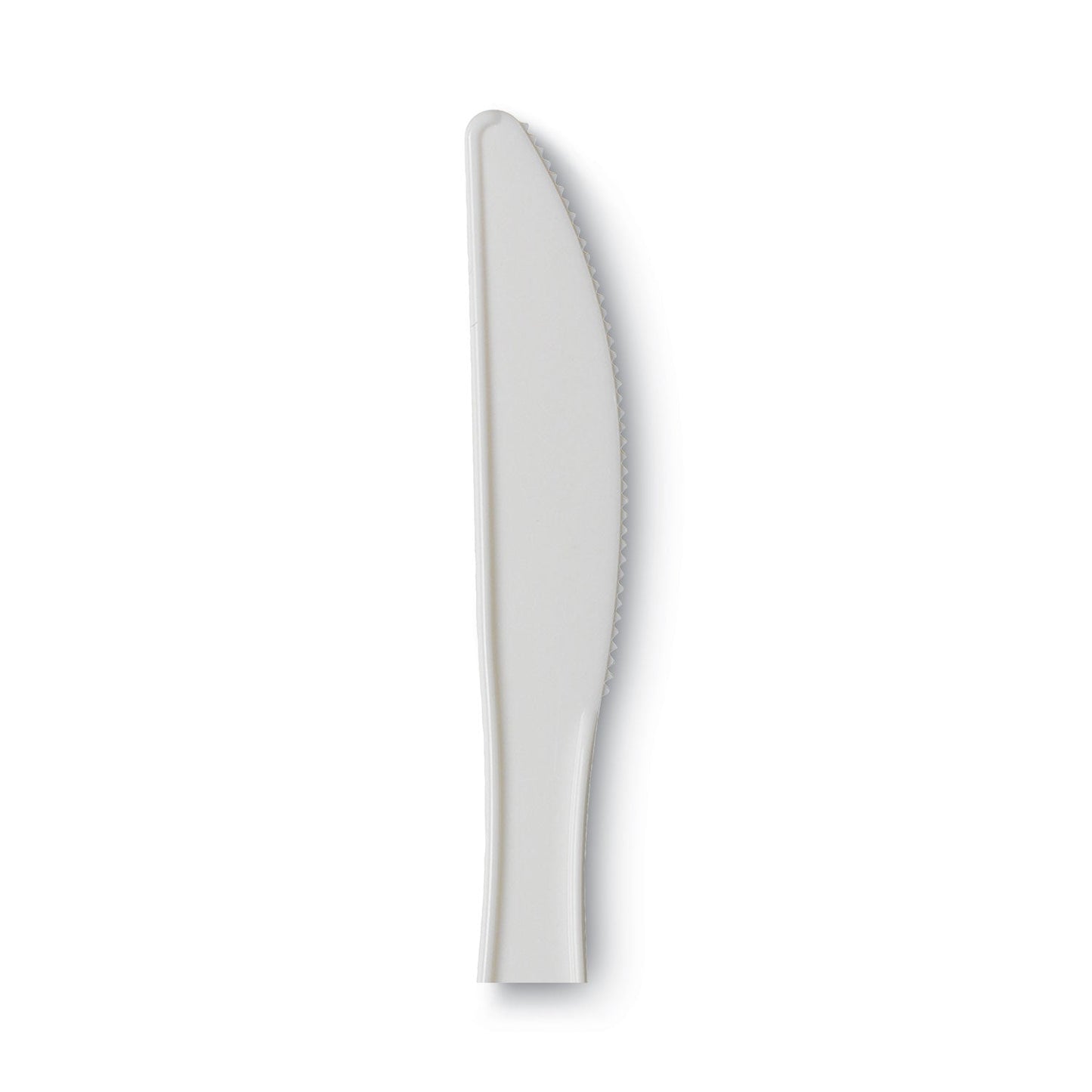 Dixie Plastic Cutlery, Mediumweight Knives, White, 1,000/Carton