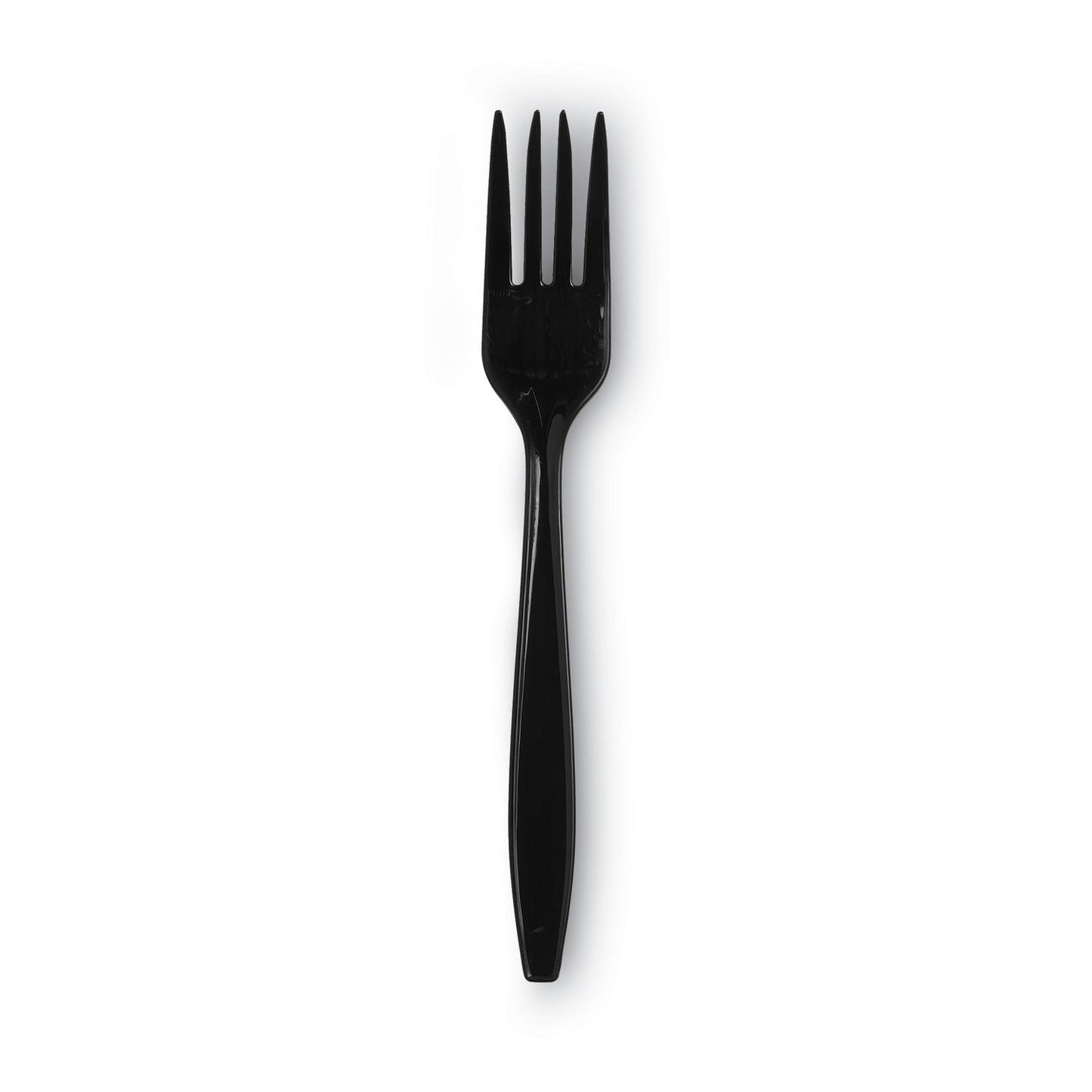 Dixie Individually Wrapped Heavyweight Forks, Polypropylene, Black, 1,000/Carton