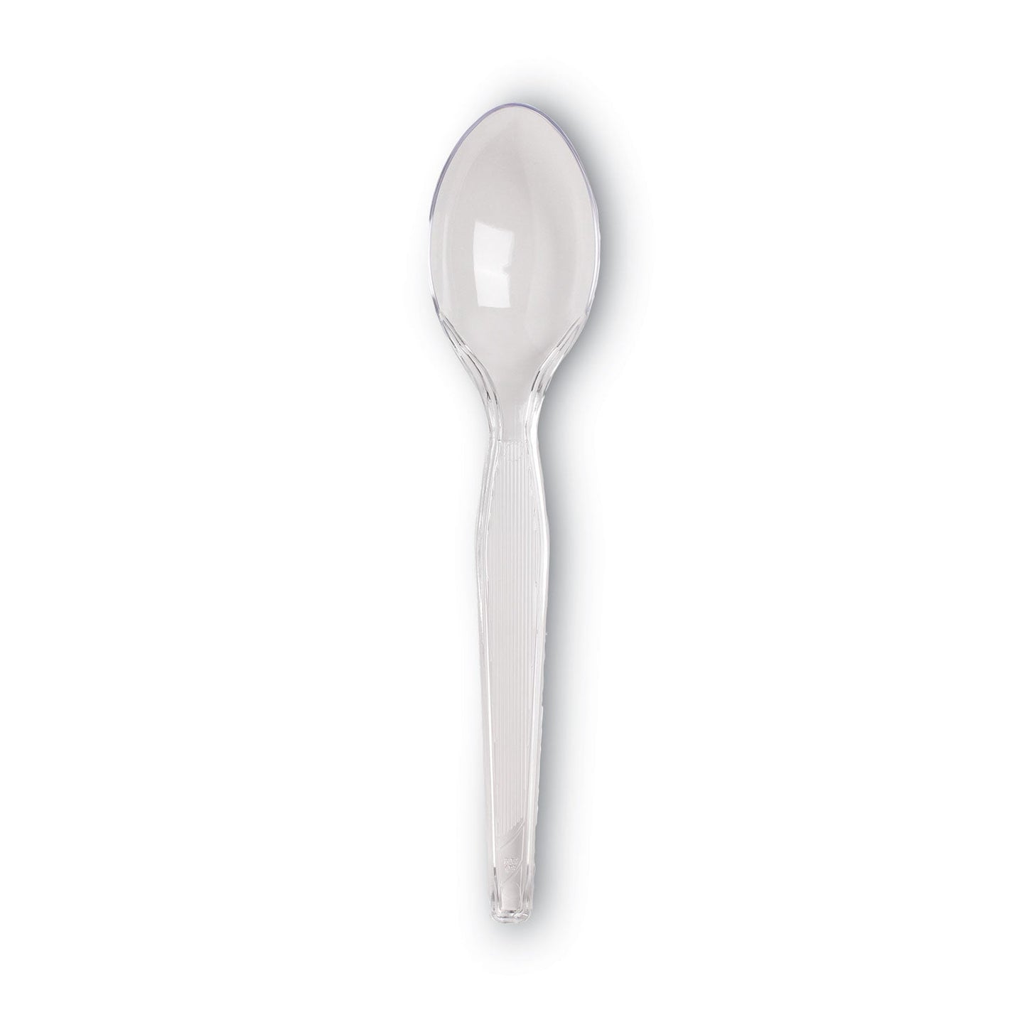 Dixie Plastic Cutlery, Heavyweight Teaspoon, Crystal Clear, 6", 1,000/Carton