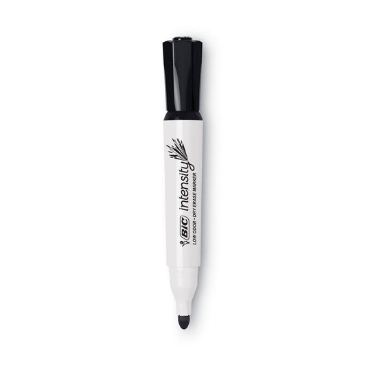 BIC Intensity Bold Tank-Style Dry Erase Marker, Extra-Broad Bullet Tip, Assorted Colors, 4/Set