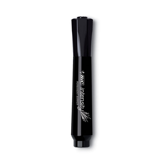 BIC Intensity Chisel Tip Permanent Marker Value Pack, Broad Chisel Tip, Black, 36/Pack