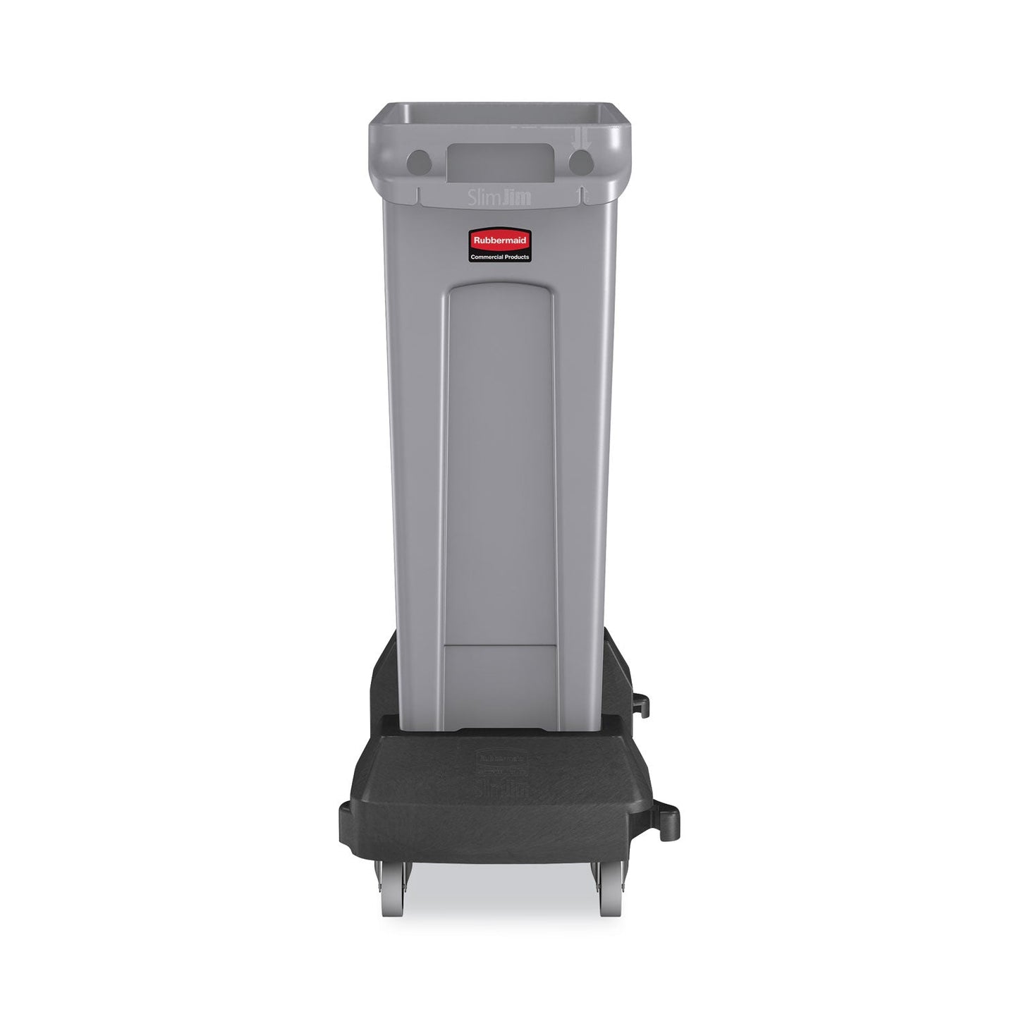 Rubbermaid Slim Jim Resin Trainable Dolly, 120 lb Capacity, 23.86 x 14.71 x 8.36, Black