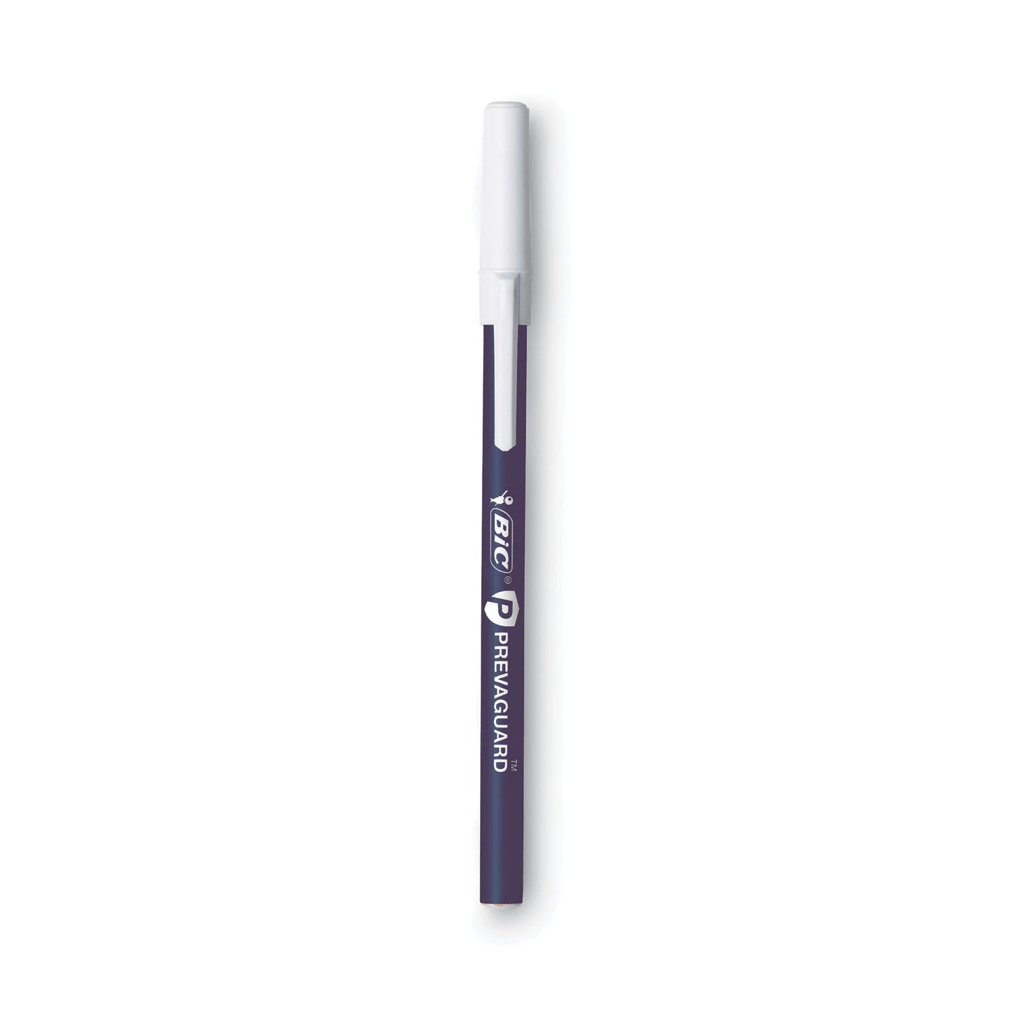 BIC PrevaGuard Ballpoint Pen, Stick, Medium 1 mm, Blue Ink/Blue Barrel, 8/Pack