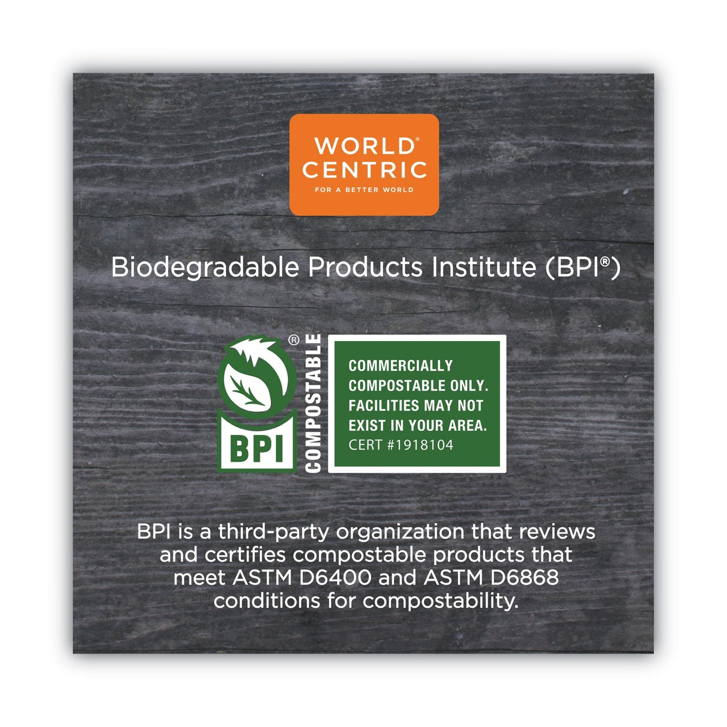 World Centric TPLA Compostable Cutlery, Fork, 6.3", White, 750/Carton